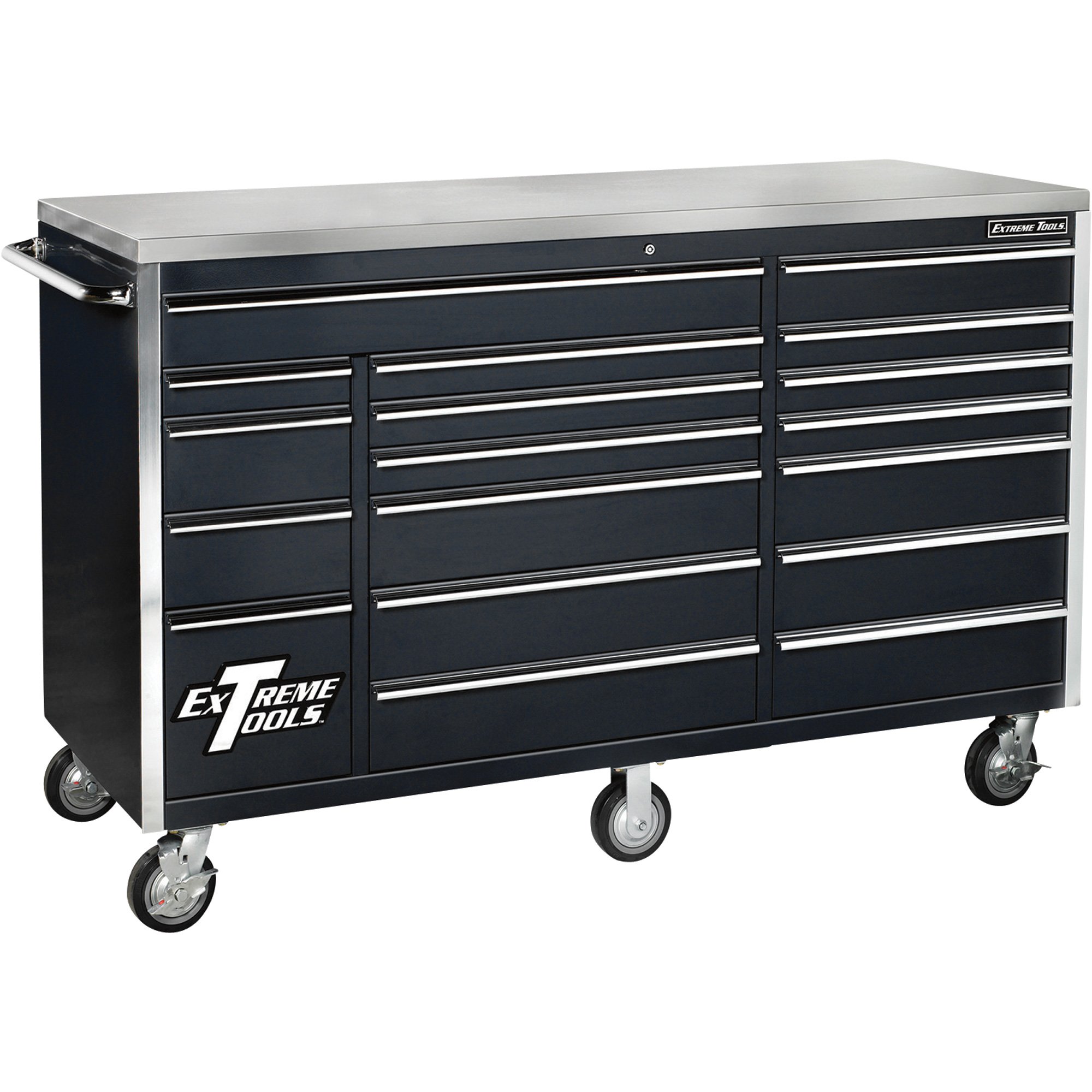 Extreme Tools Triple Bank Toolbox – 18-Drawer Bottom Roller Cabinet ...