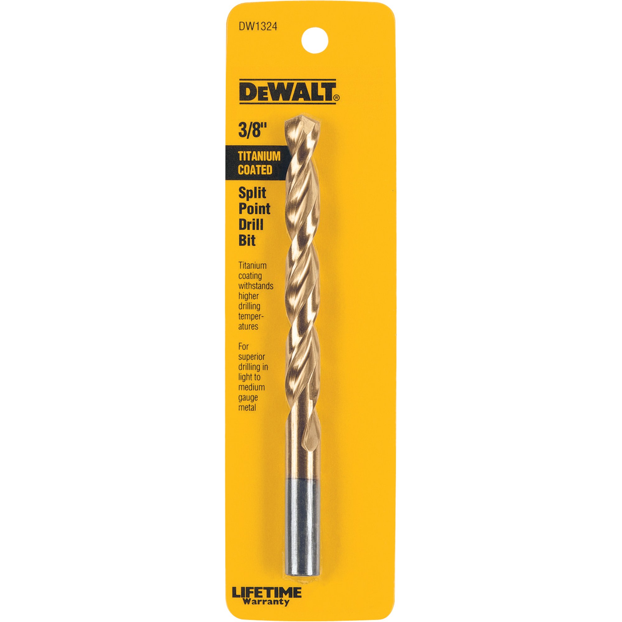 Dewalt Titanium Drill Bit — 3 8in., Model# Dw1324 