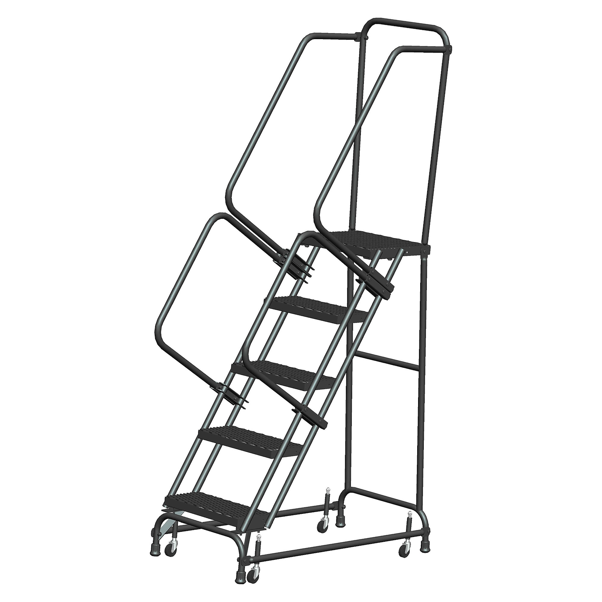 Ballymore, Rolling Ladder, Overall Height 80 in, Steps 5 Material Steel ...