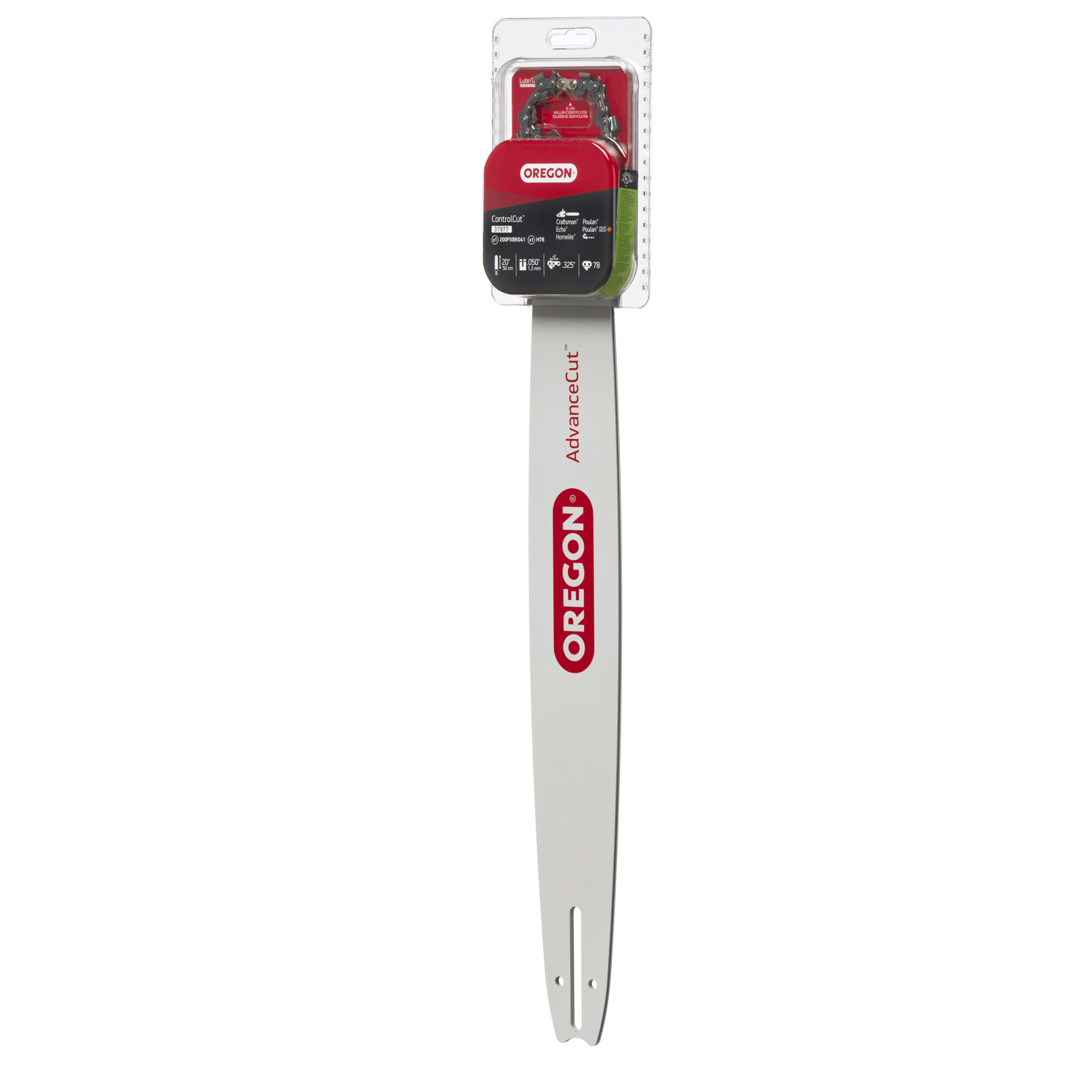 Oregon 20in. Bar Chain Combo, Bar Length 20 in, Chain Pitch 0.325 in ...