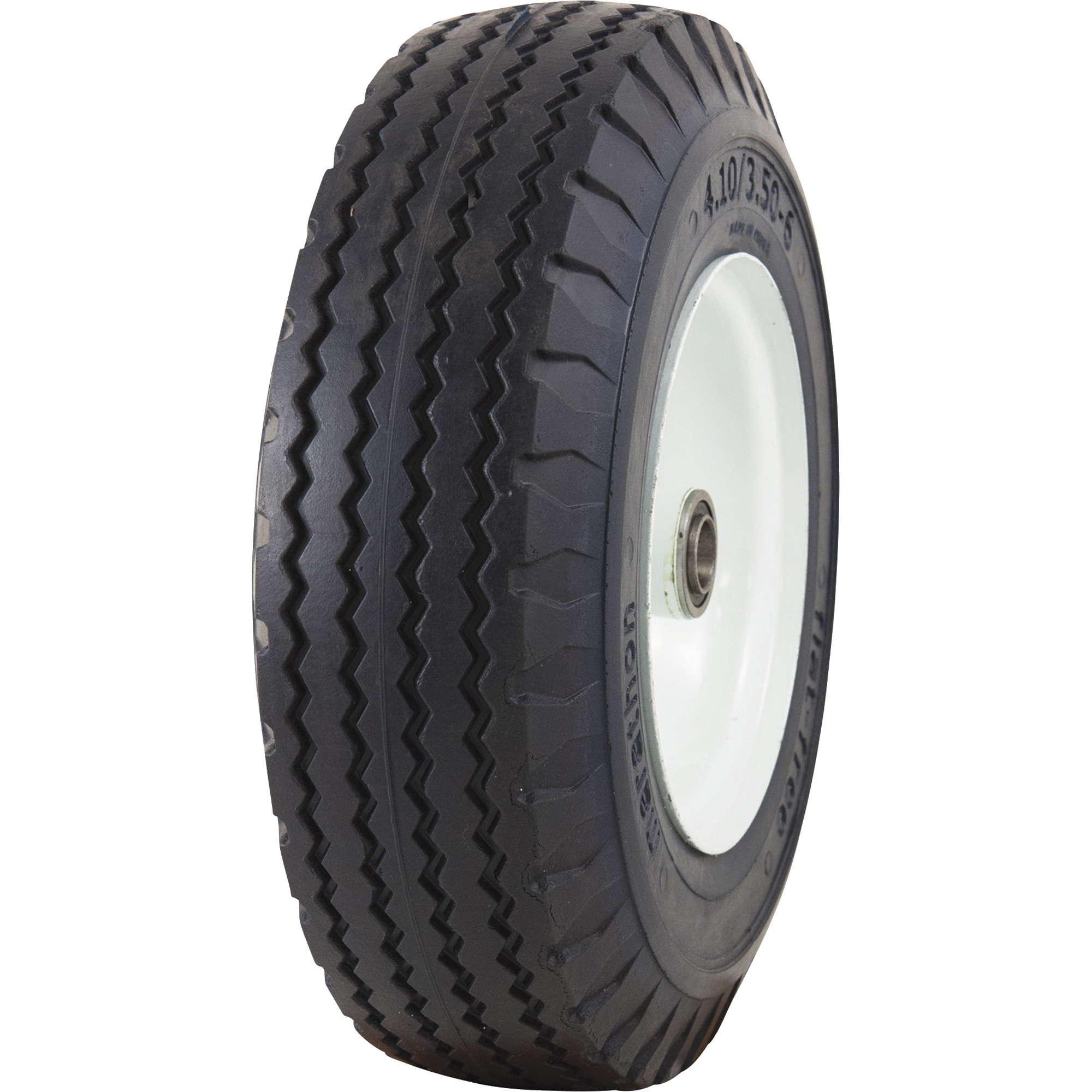 Marathon Tires Flat-Free Plastic Flex Wheel with Rubber Tread — 5/8in ...