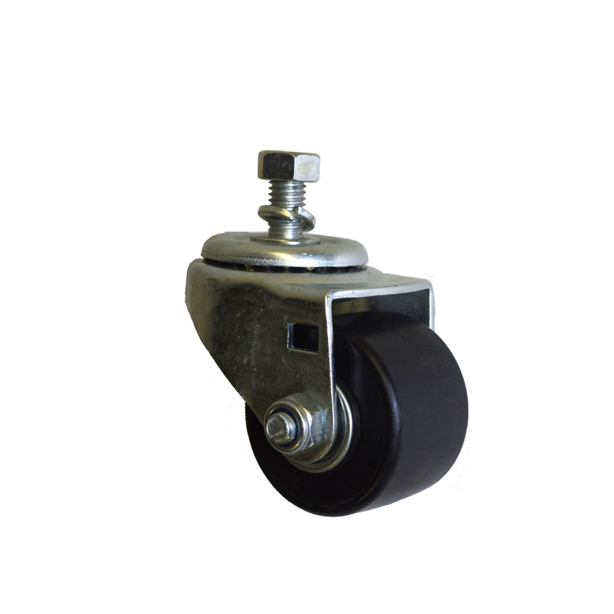Genuine Joe Round Dolly With 5x3 Inch Casters - Resin Trash Can Mover, Black
