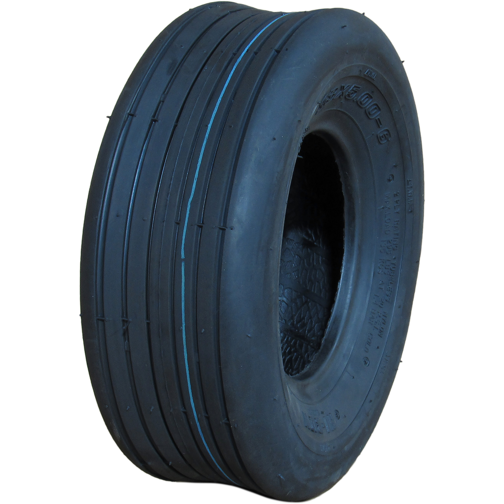 Deestone 4.00-12 Tri-Rib Tires & Tubes Set (Two 4-Ply Rated Tires With Tubes)