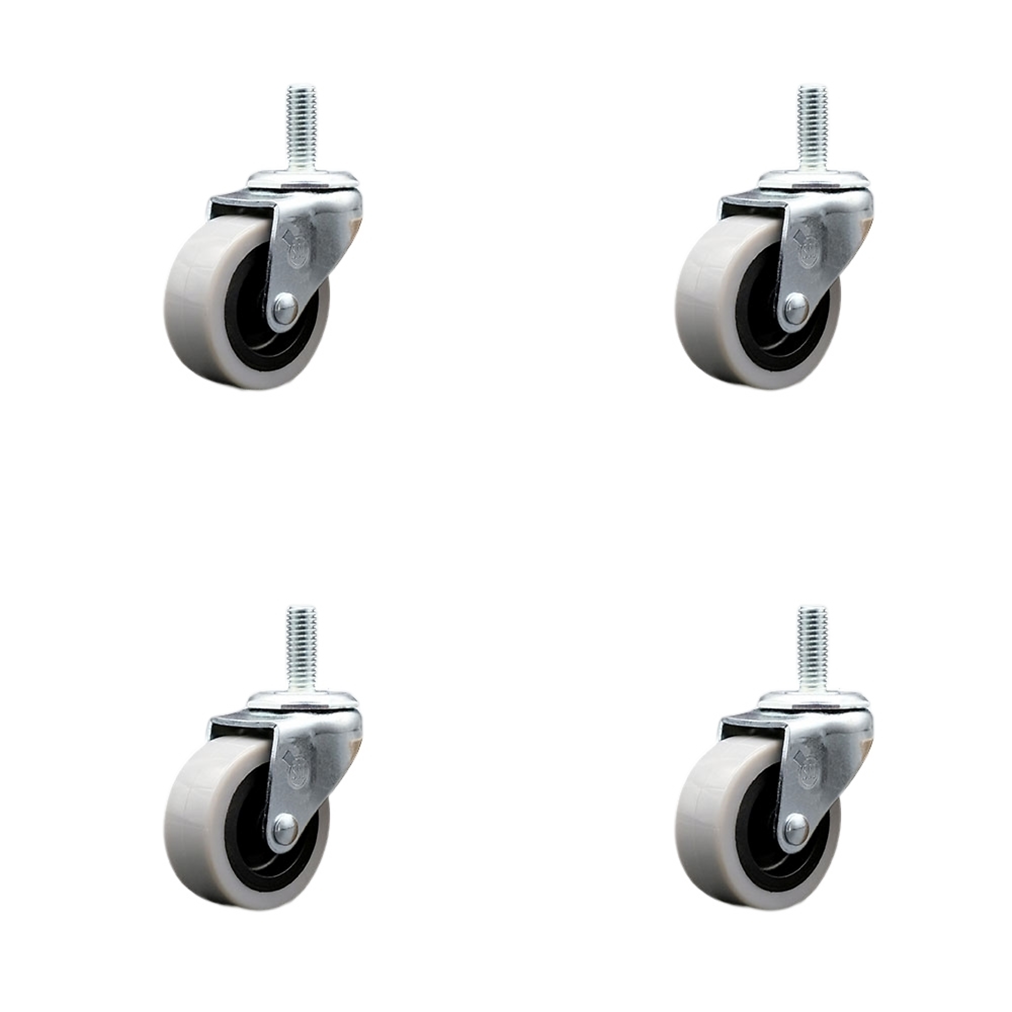 Service Caster, 2in. Stem Casters, Wheel Diameter 2 in, Caster Type ...