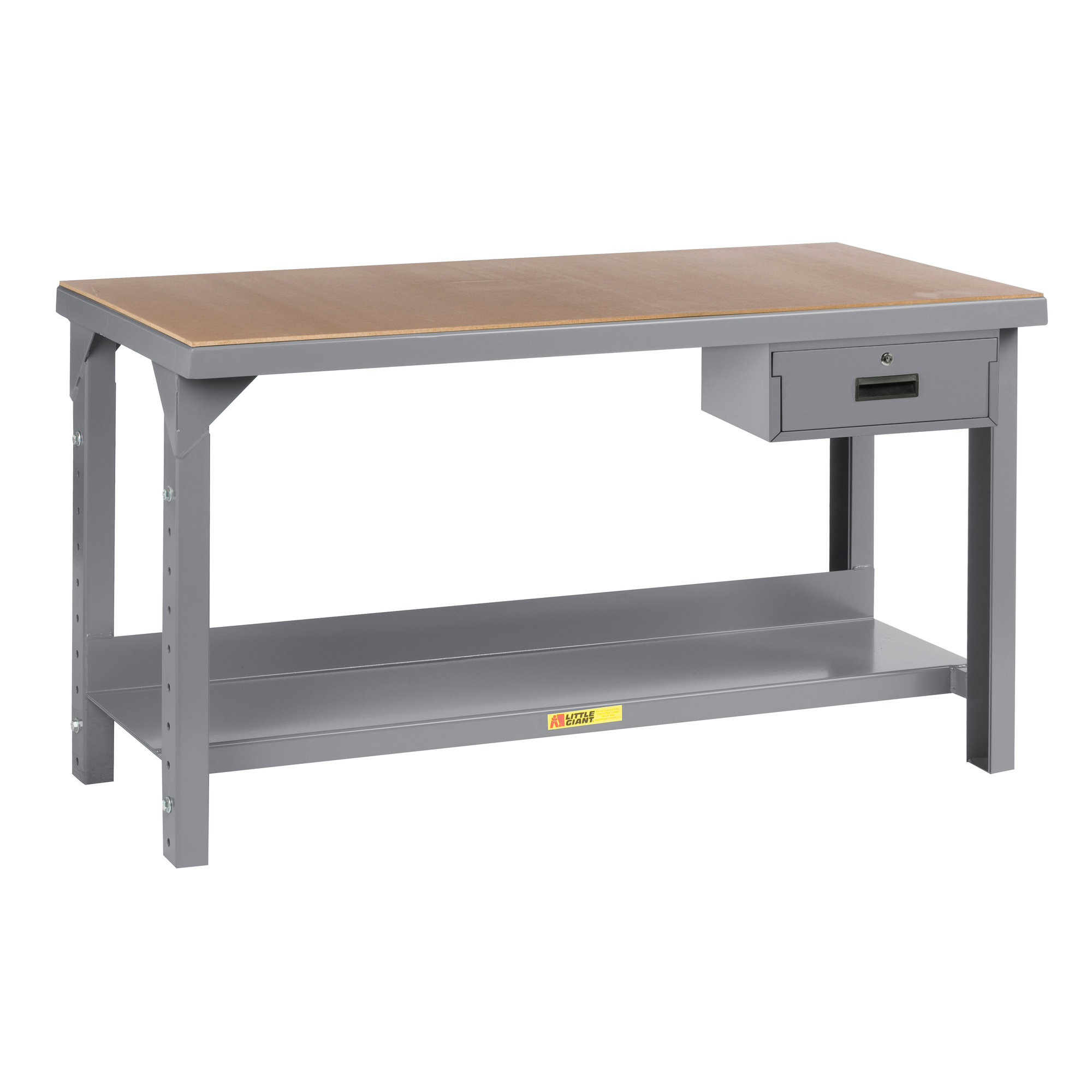 Little Giant, Adj Ht Steel Workbenches, 24x48, Hardboard, 5000lb, Width ...