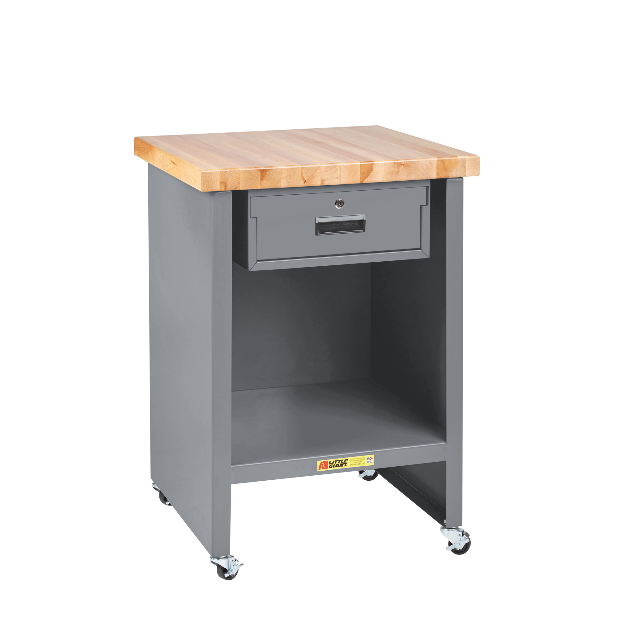 Little Giant Compact Work Cabinet - 24in. x 24in., Butcher Block Top ...