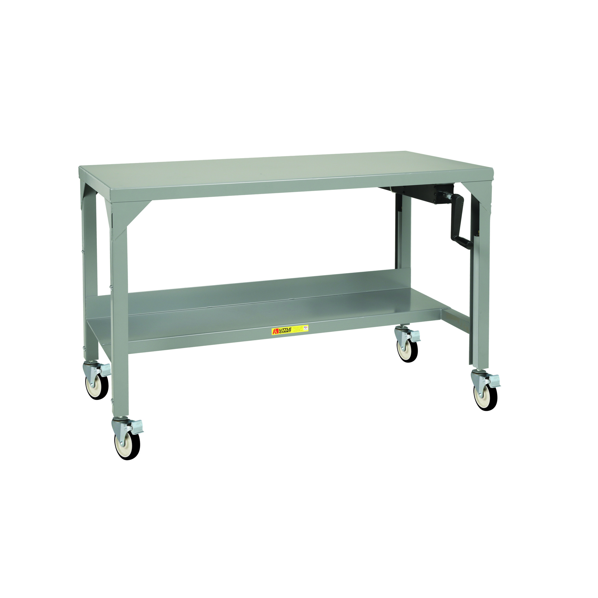 Little Giant, Adj Height Workbench, 24x60, 1000 lbs, Hand Crank, Width ...