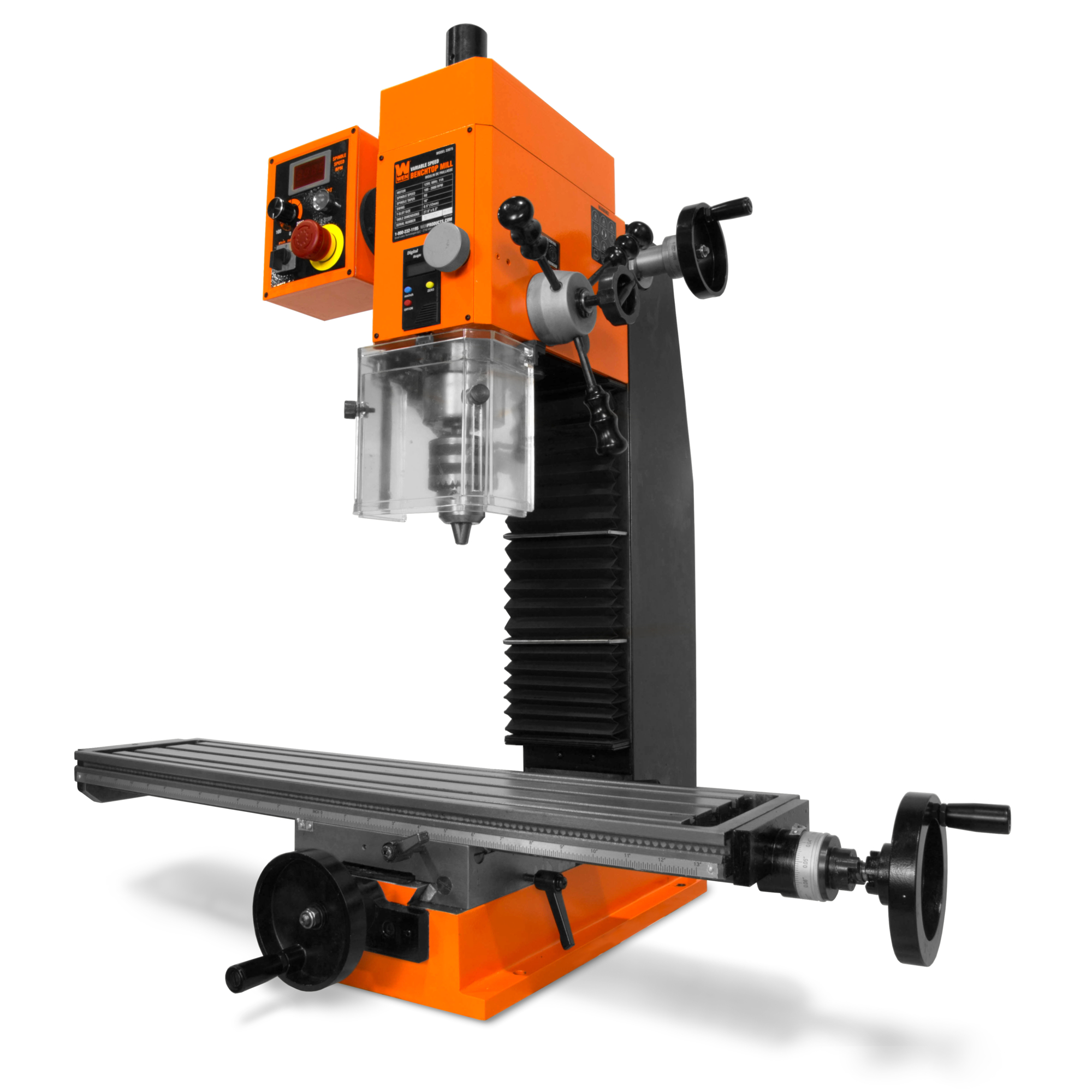 WEN, 11-Amp Variable Speed 16in. Benchtop Milling Machine, Horsepower 1 ...