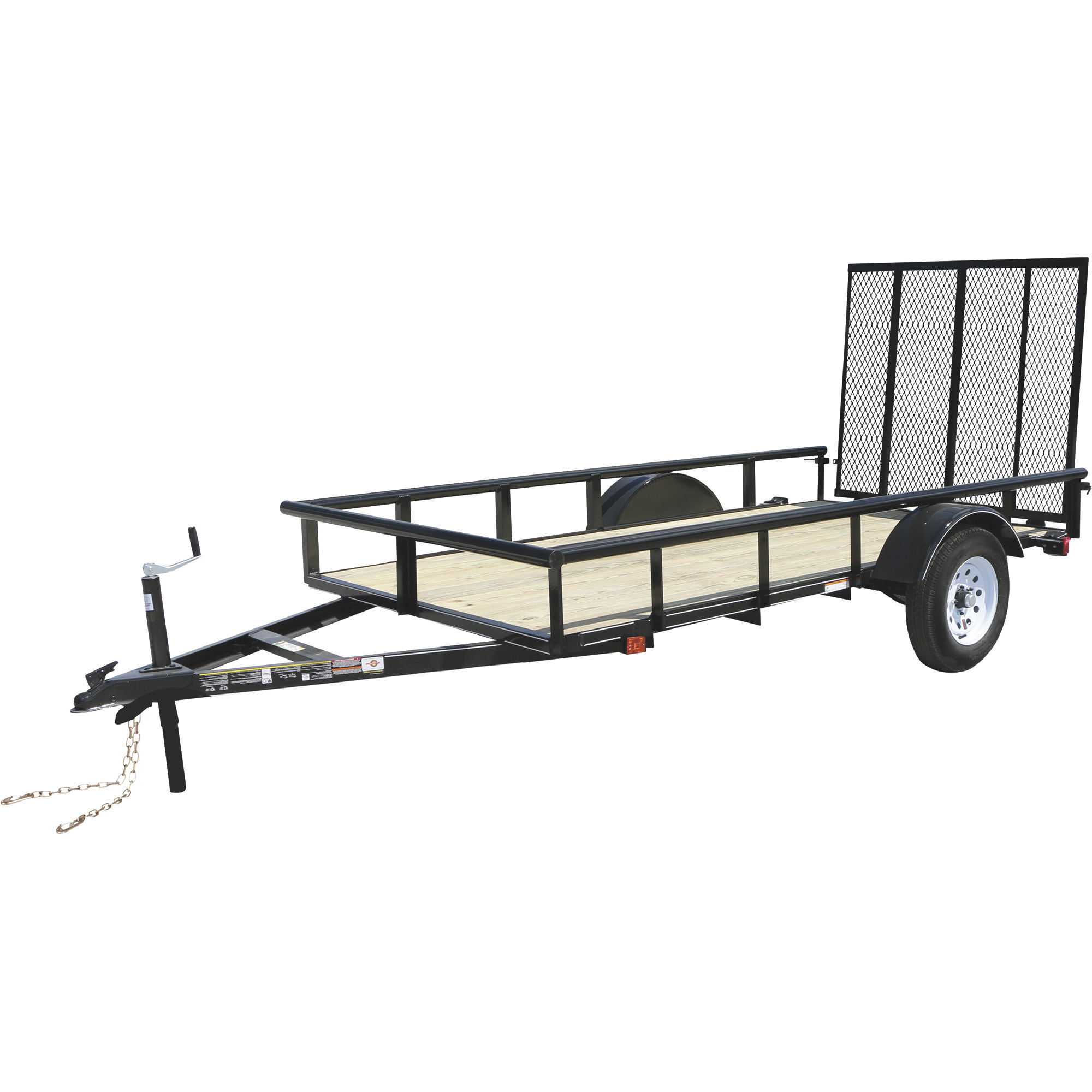 Carry-On Trailer 5ft. x 8ft. Wood Deck Trailer with Ramp Gate — 2215-Lb ...