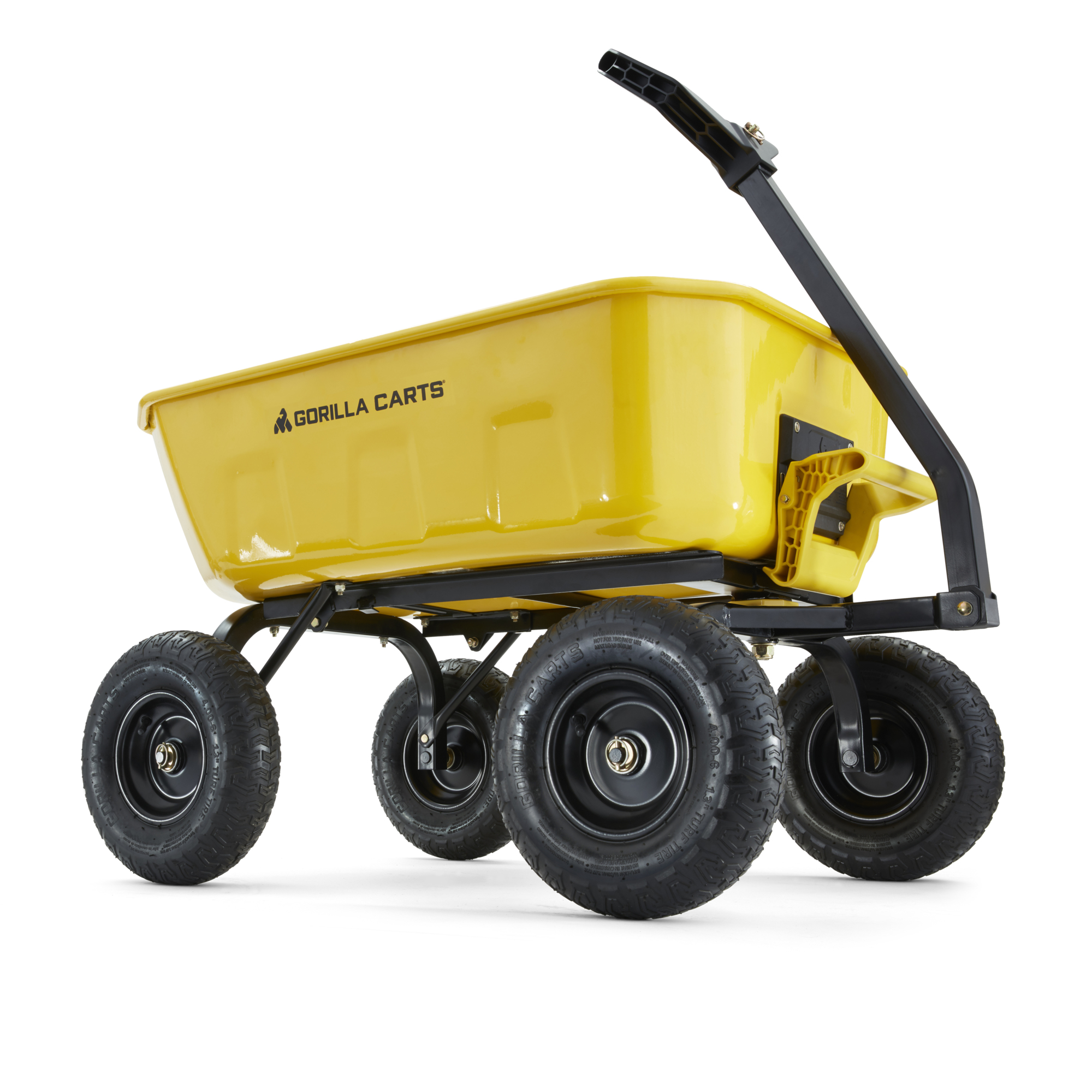 Gorilla Carts, 8 Cu. Ft. Steel Dump Cart, 1200 lbs. Capacity, Load ...