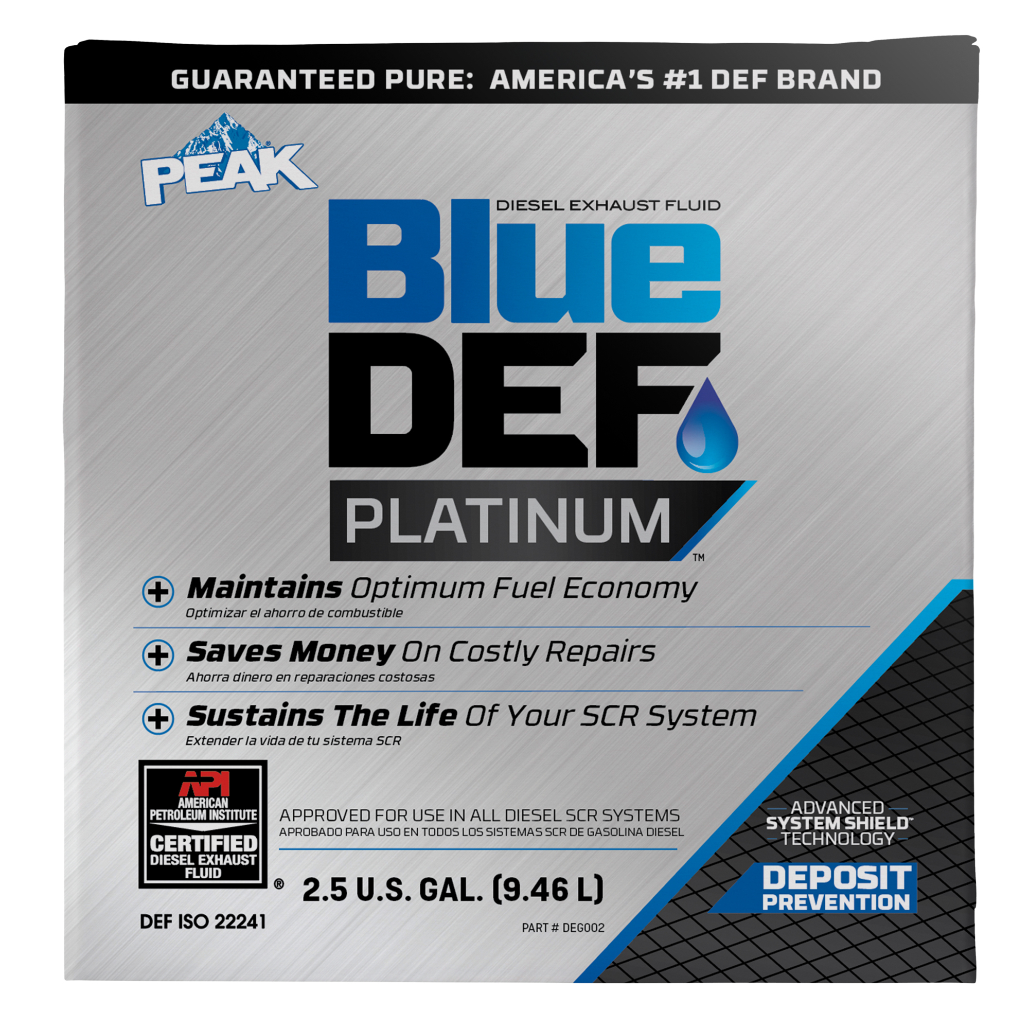 Blue Def, BlueDEF Platinum 2.5 Gal., Included (qty.) 1 Gallons 2.5 Gal ...