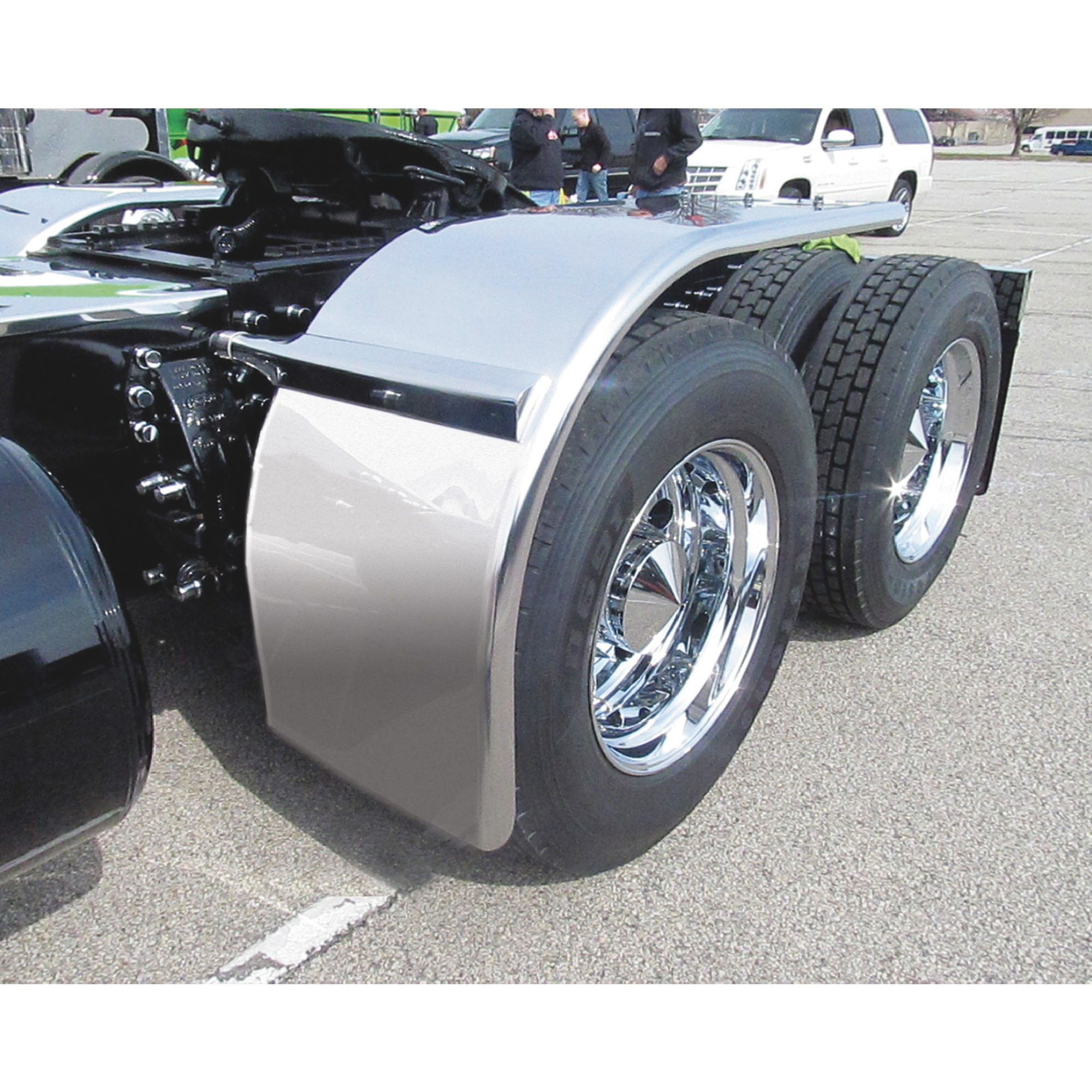 Hogebuilt 80 Inch Half Fender Pair – Polished Stainless Steel, Smooth Finish – Universal For Peterbilt, Freightliner, Kenworth, Volvo, Western Star
