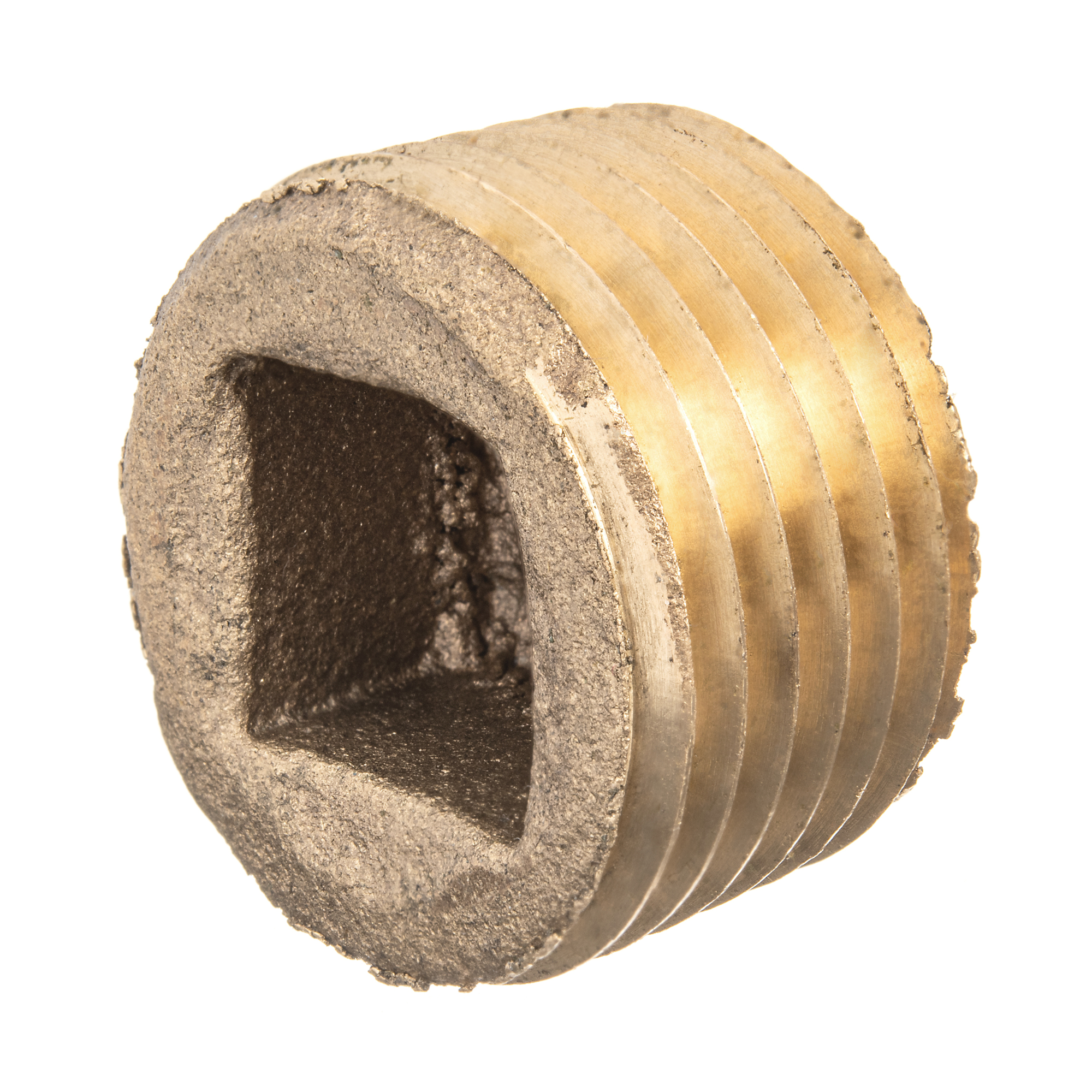 Tee Socket Plug Pipe Fitting - Brass - Class 125 - Square Socket Plug - 2\