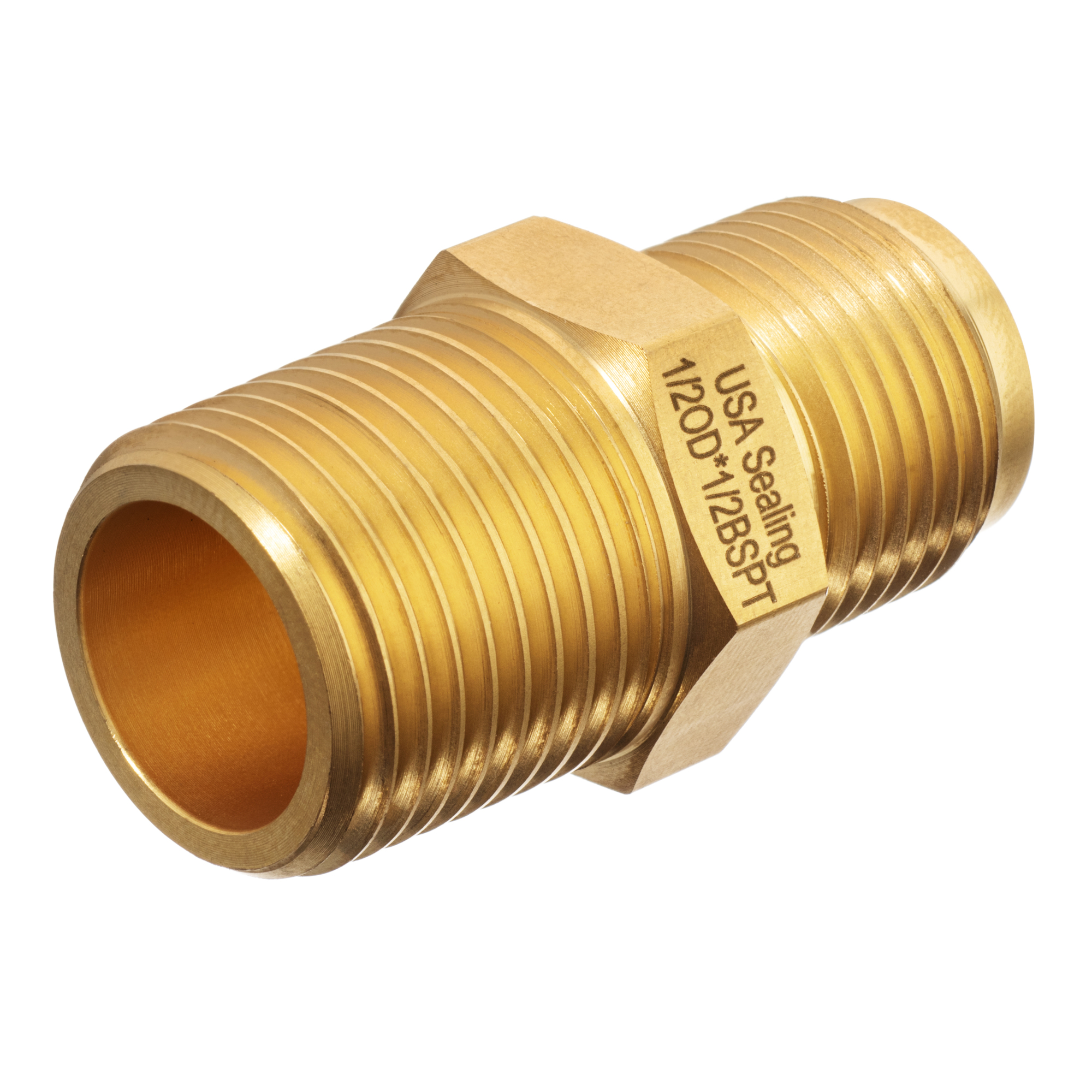 B Apps Icon 45 Degree Flared Tube Fitting - Brass - Male Straight - 5/8\