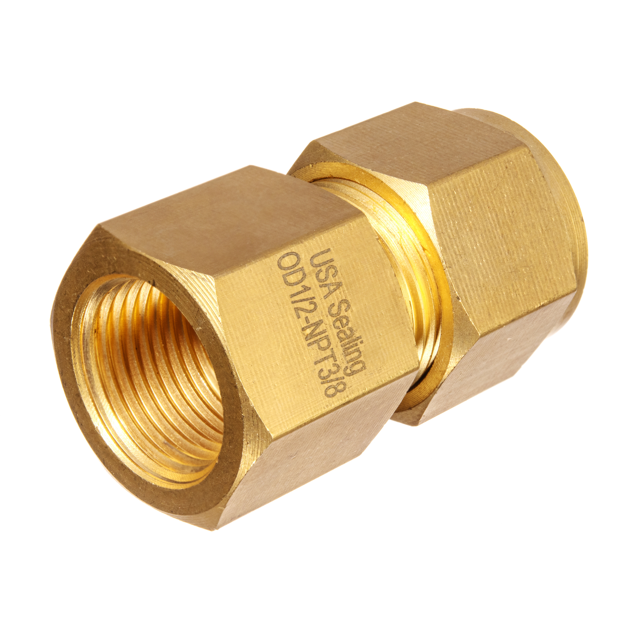 Brass Double Ferrule Instrumentation Tube Fitting - Female Straight ...