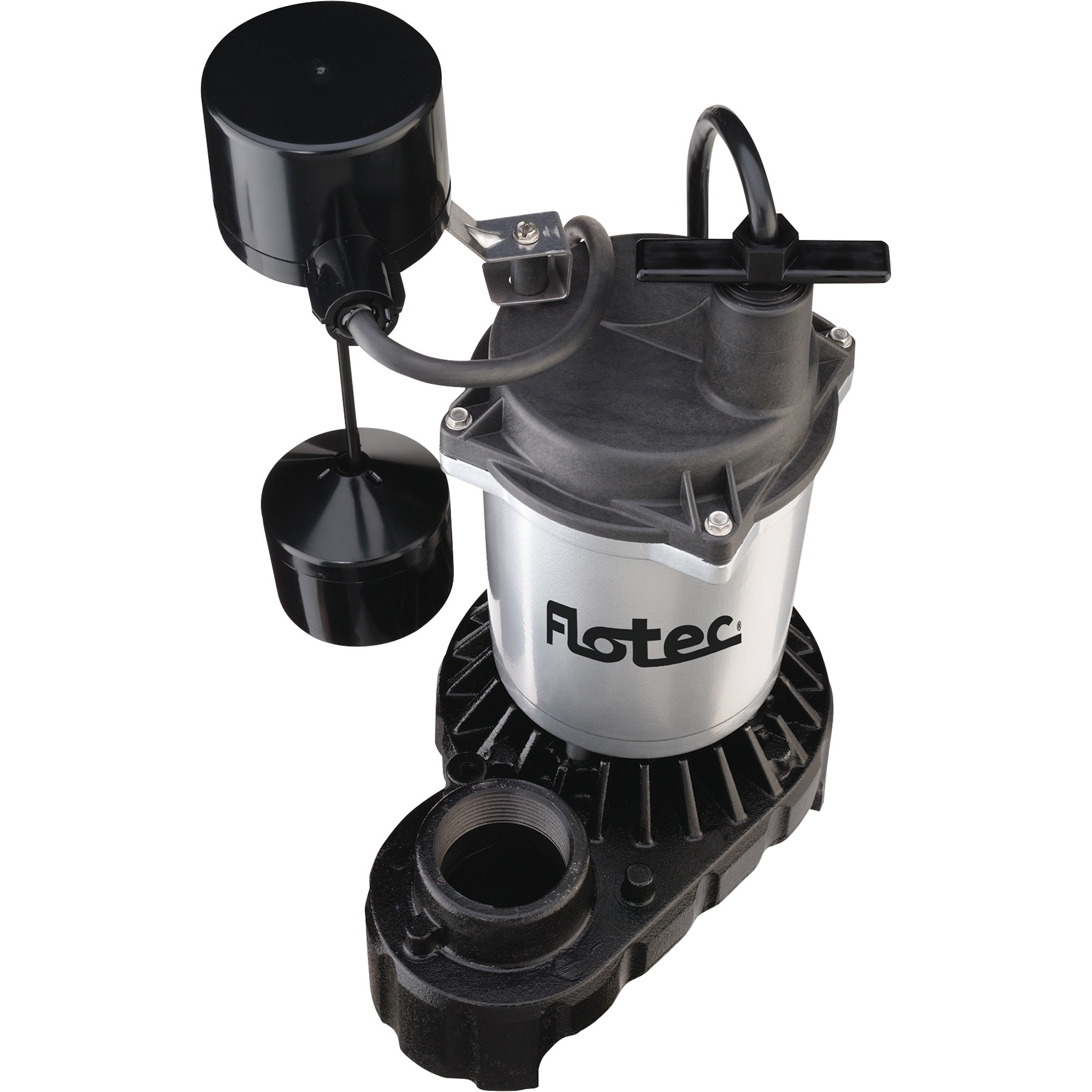 Flotec FPZS50T Submersible Sump Pump – 1/2 HP – 4200 GPH – Tethered Float Switch – 115V – For 14 Inch Sump Basins – Automatic & Manual Operation