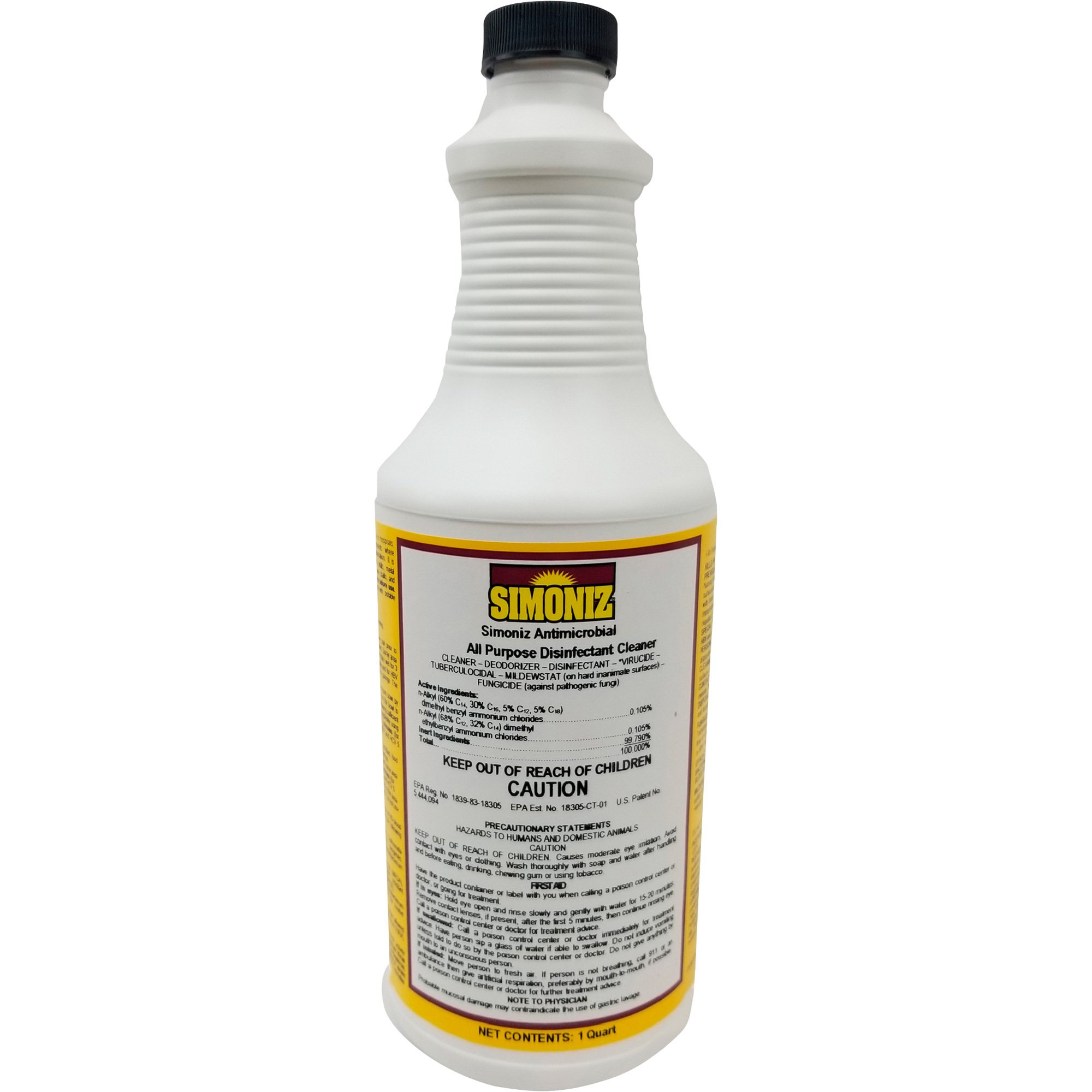 Simoniz All-Purpose Antimicrobial Disinfectant — 1-Quart Bottle, Model ...