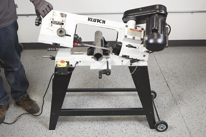 Klutch Horizontal/Vertical Metal Cutting Band Saw, 4-1/2in. x 6in., 3/4 ...