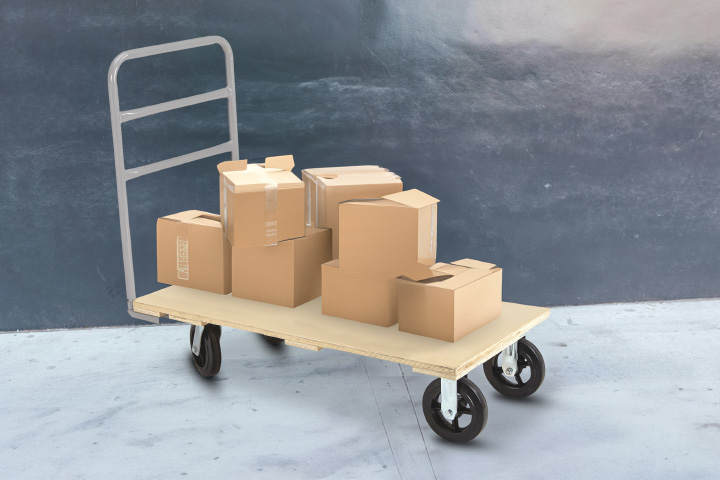 Strongway Wood Deck Platform Cart, 48in.L x 24in.W, 2000-Lb. Capacity ...