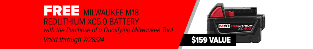 Northern Tools - FREE Milwaukee M18 Battery!