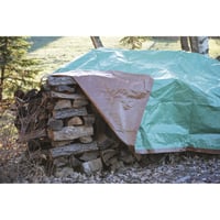 Roughneck 3.4-Oz. Heavy-Duty Woodpile Tarp, Brown/Green, 6ft. x