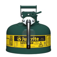 Type II AccuFlow„ Steel Safety Can for flammables, 2 gal., S/S