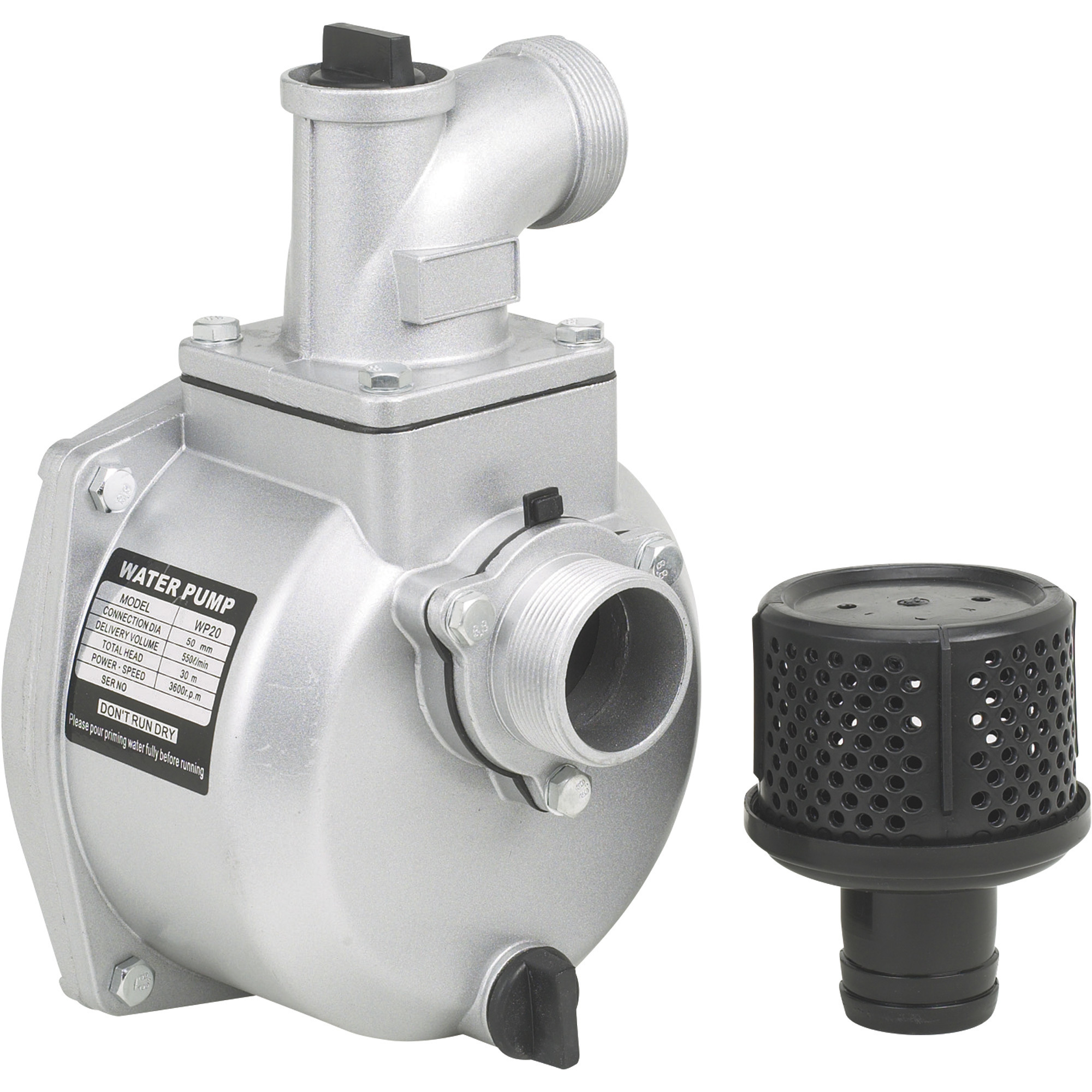 Semi-Trash Water Pump Only for Threaded Shafts, 2in Ports
