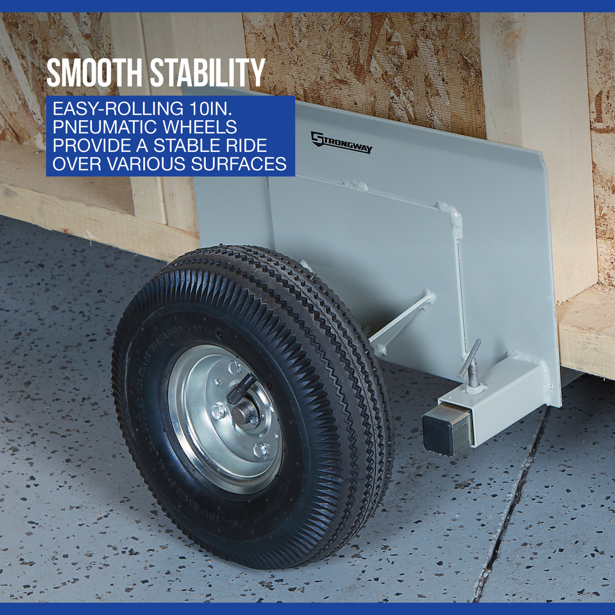 Strongway Panel Dolly with 10in. Pneumatic Wheels, 600-Lb. Capacity