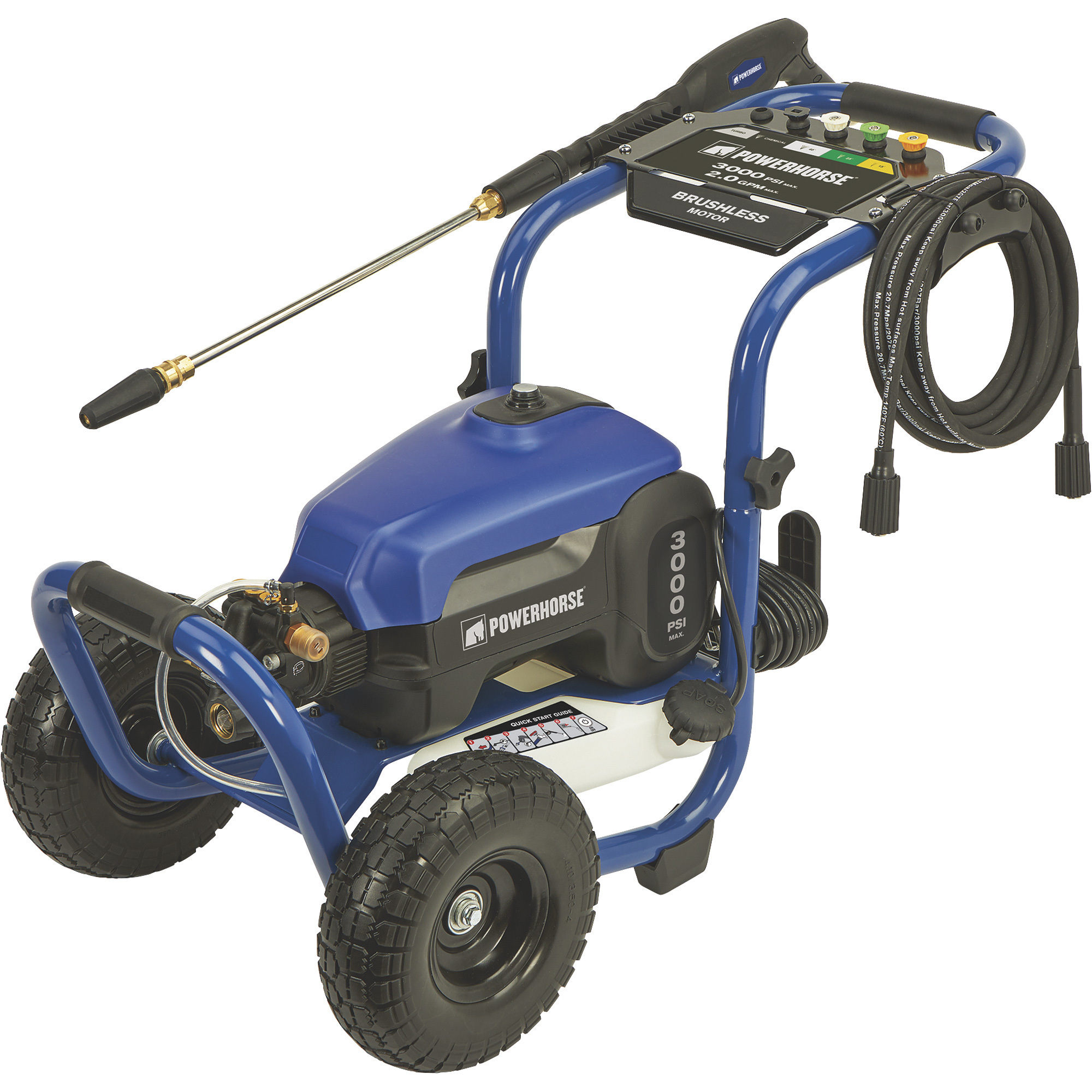 Powerhorse Portable Electric Cold Water Pressure Washer, 3000 PSI, 2.0 GPM,