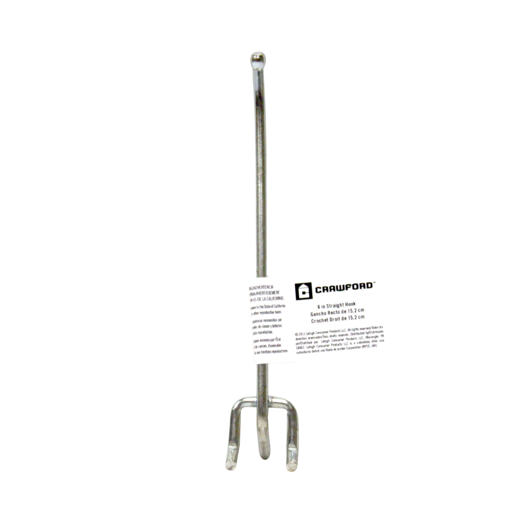 Crawford 6in. Double Prong Straight Hook, 2-Pk., Model# 14460-125