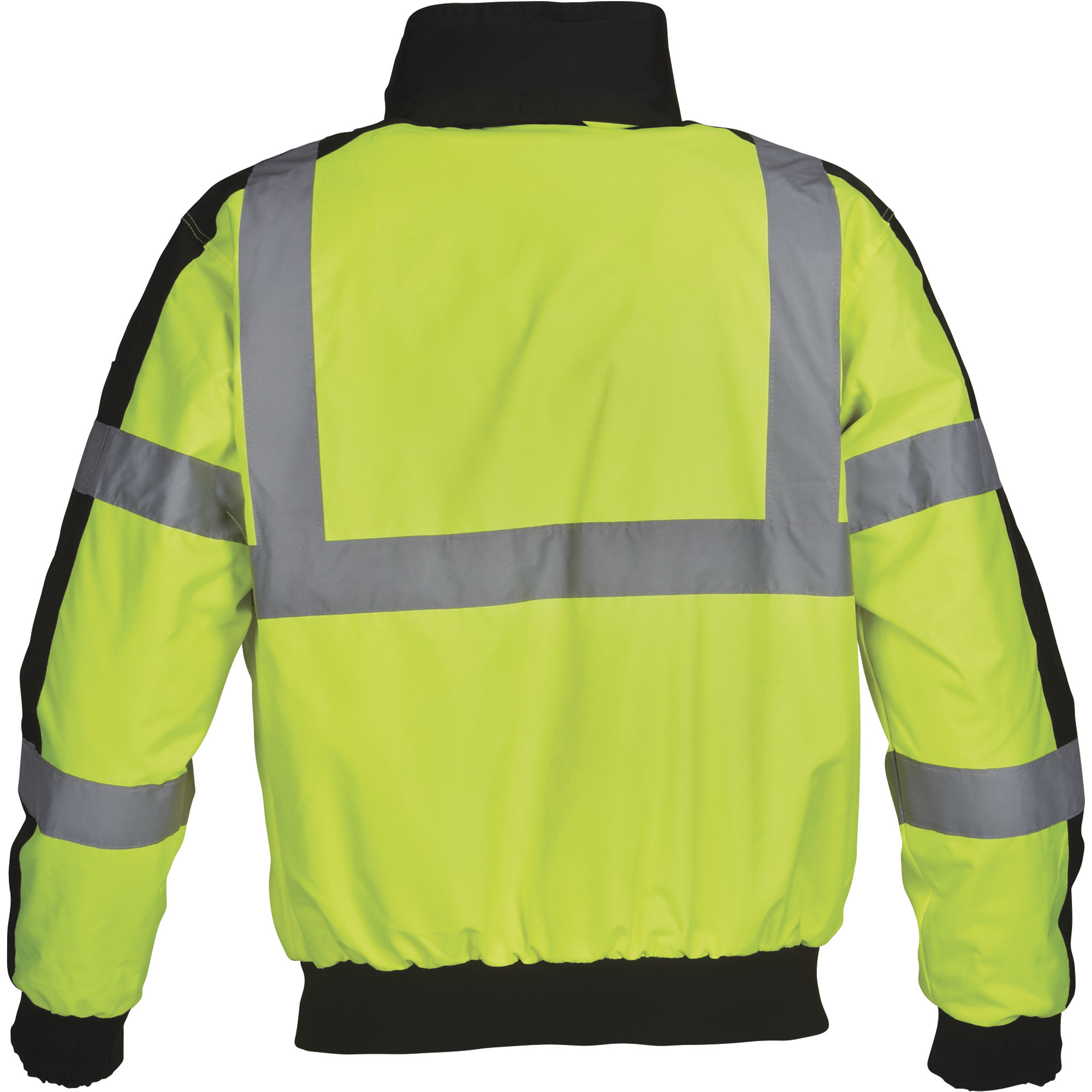 Utility Pro Men's Class 3 High Visibility Bomber Jacket, Lime/Black, Large,