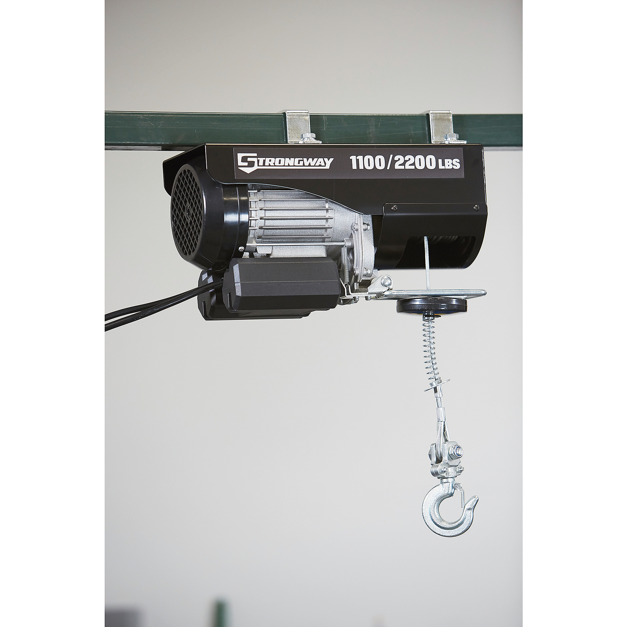 Strongway Electric Cable Hoist, 1100-Lb. Single-Line Capacity/2200-Lb.