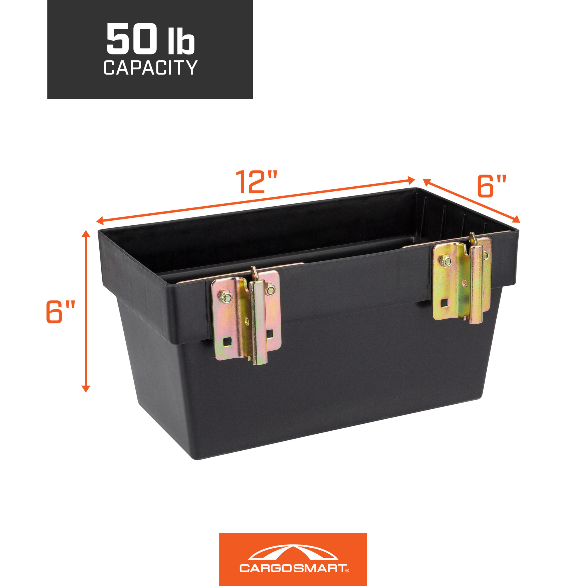 CargoSmart Medium Plastic Storage Bin, 12in.W x 6in.D x 6in.H, For E-Track and - Bild 3 von 9
