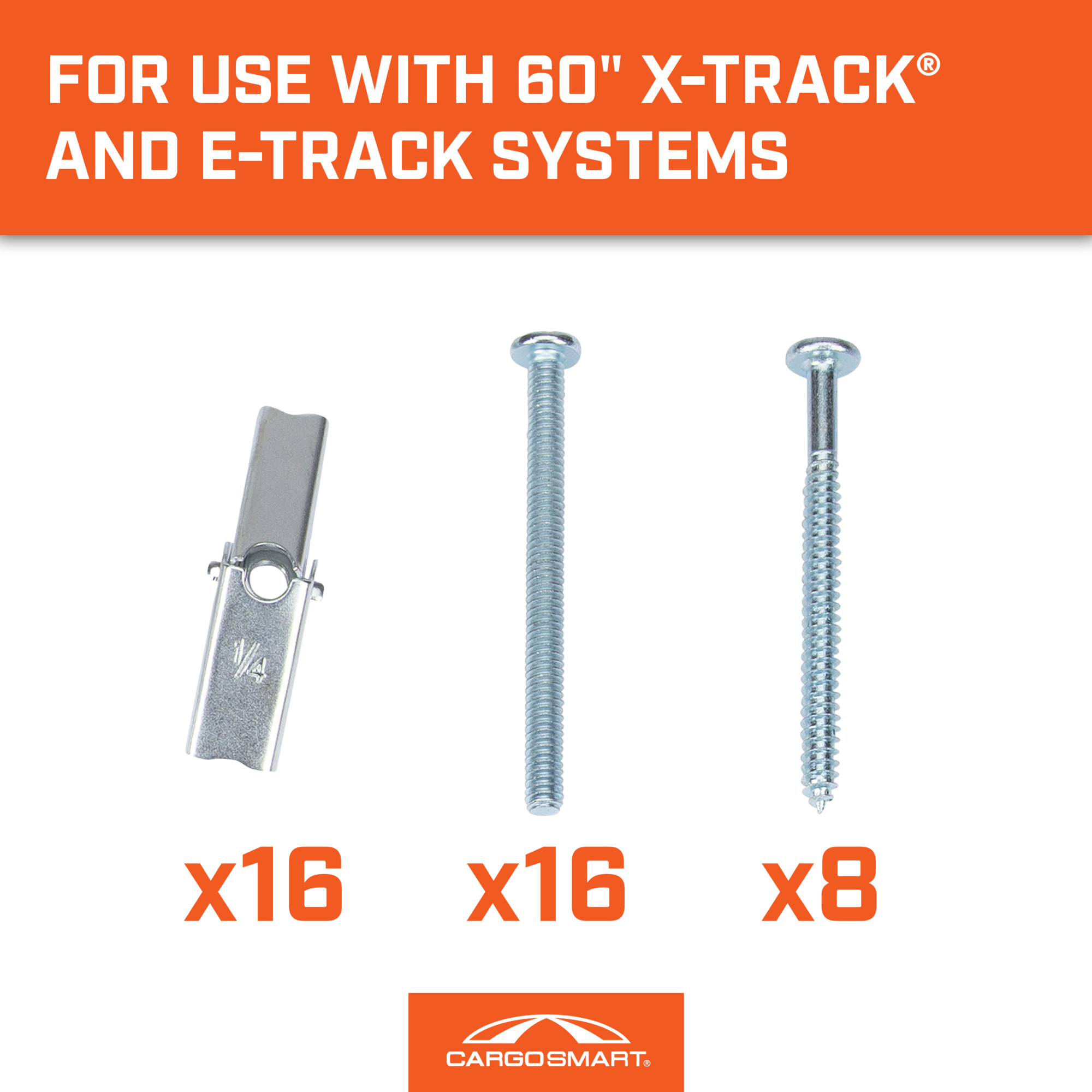 CargoSmart 60in. X-Track/E-Track Hardware Kit, Model# 1783 - Picture 4 of 10