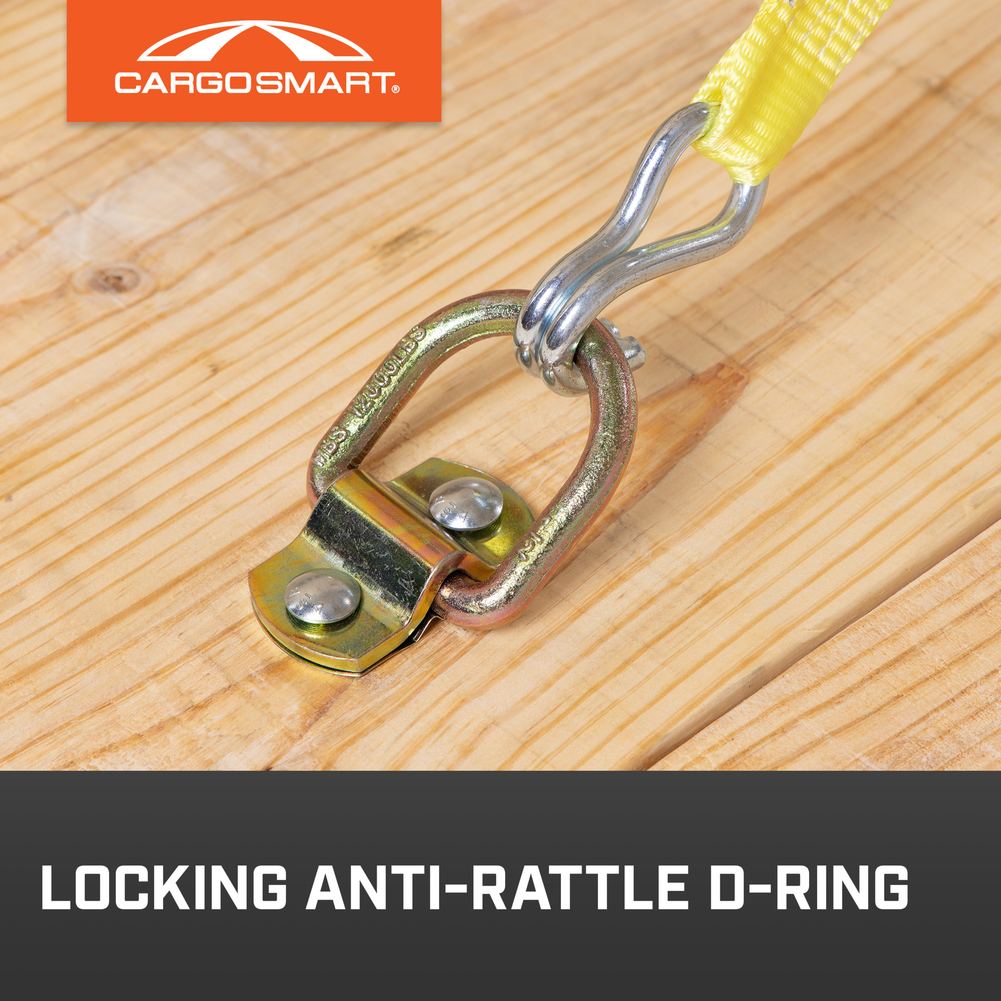 CargoSmart Locking Anti-Rattle D-Ring, 2400-Lb. Capacity, 1/4in., Model# 6509 - Bild 8 von 11