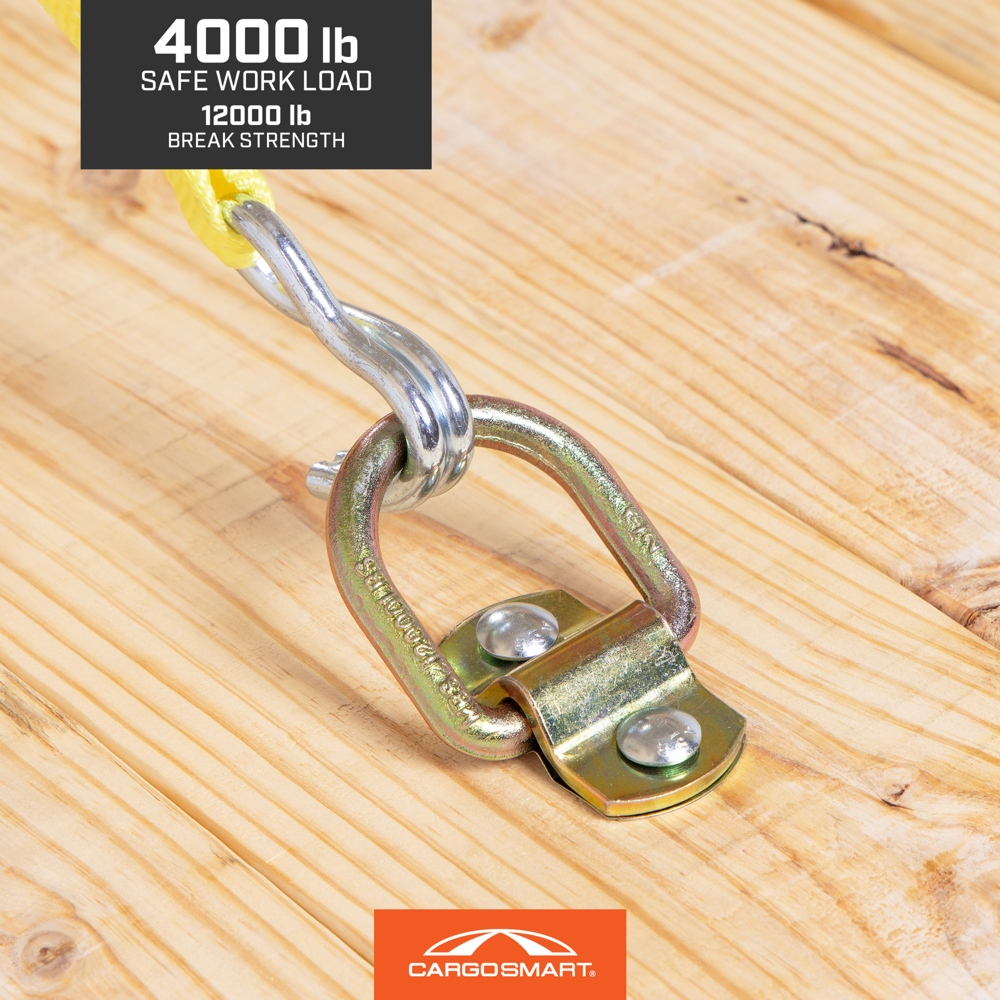 CargoSmart Locking Anti-Rattle D-Ring, 2400-Lb. Capacity, 1/4in., Model# 6509 - Bild 10 von 11