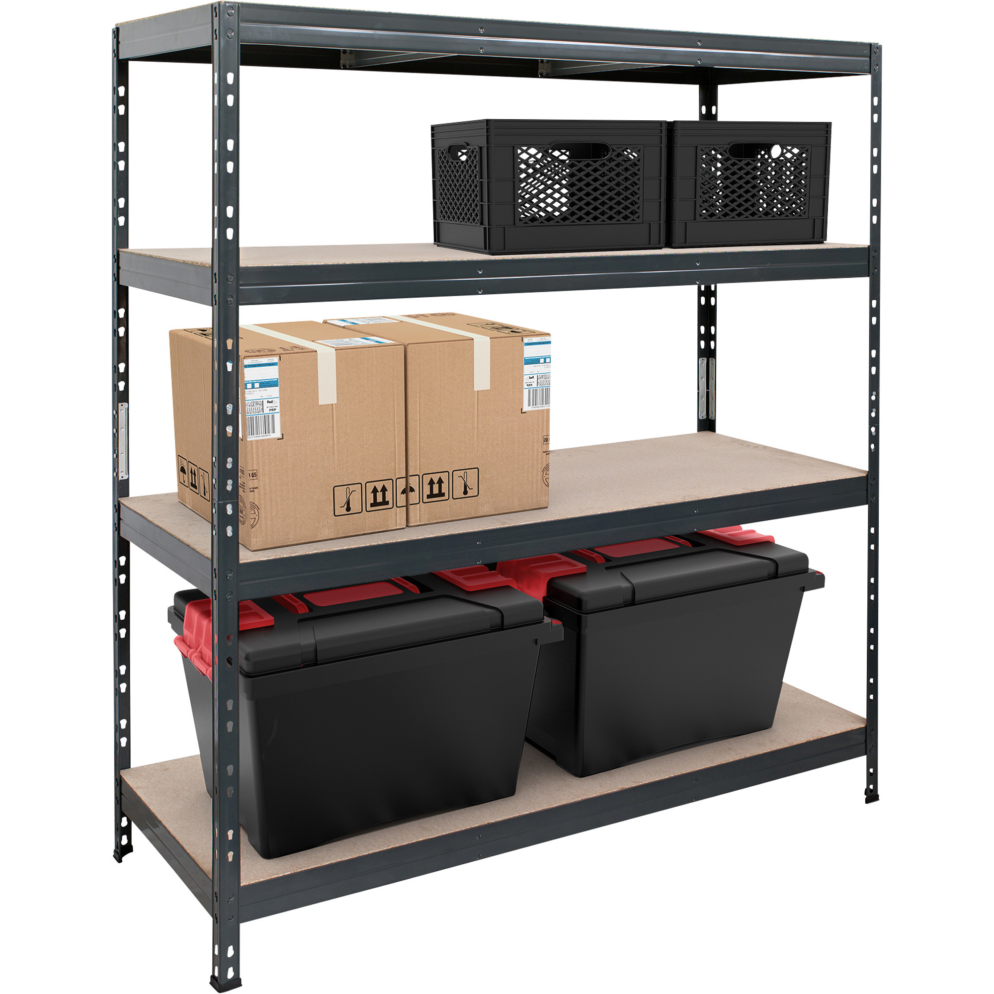 AR Shelving Heavy-Duty Garage Shelving, 4-Shelf Unit, 1000-Lb. Capacity Per