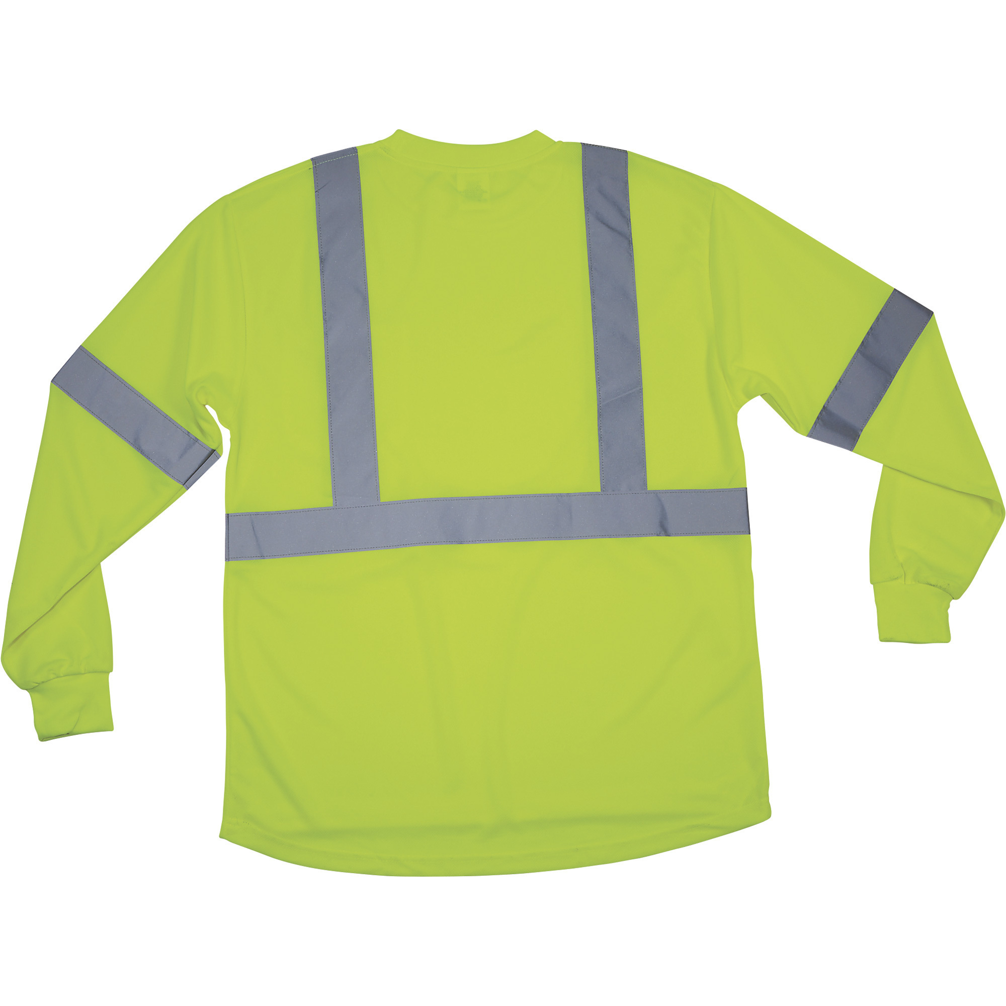 Forester Men's Class 2 High Visibility Long Sleeve T-Shirt, Lime, 2XL - Picture 2 of 3