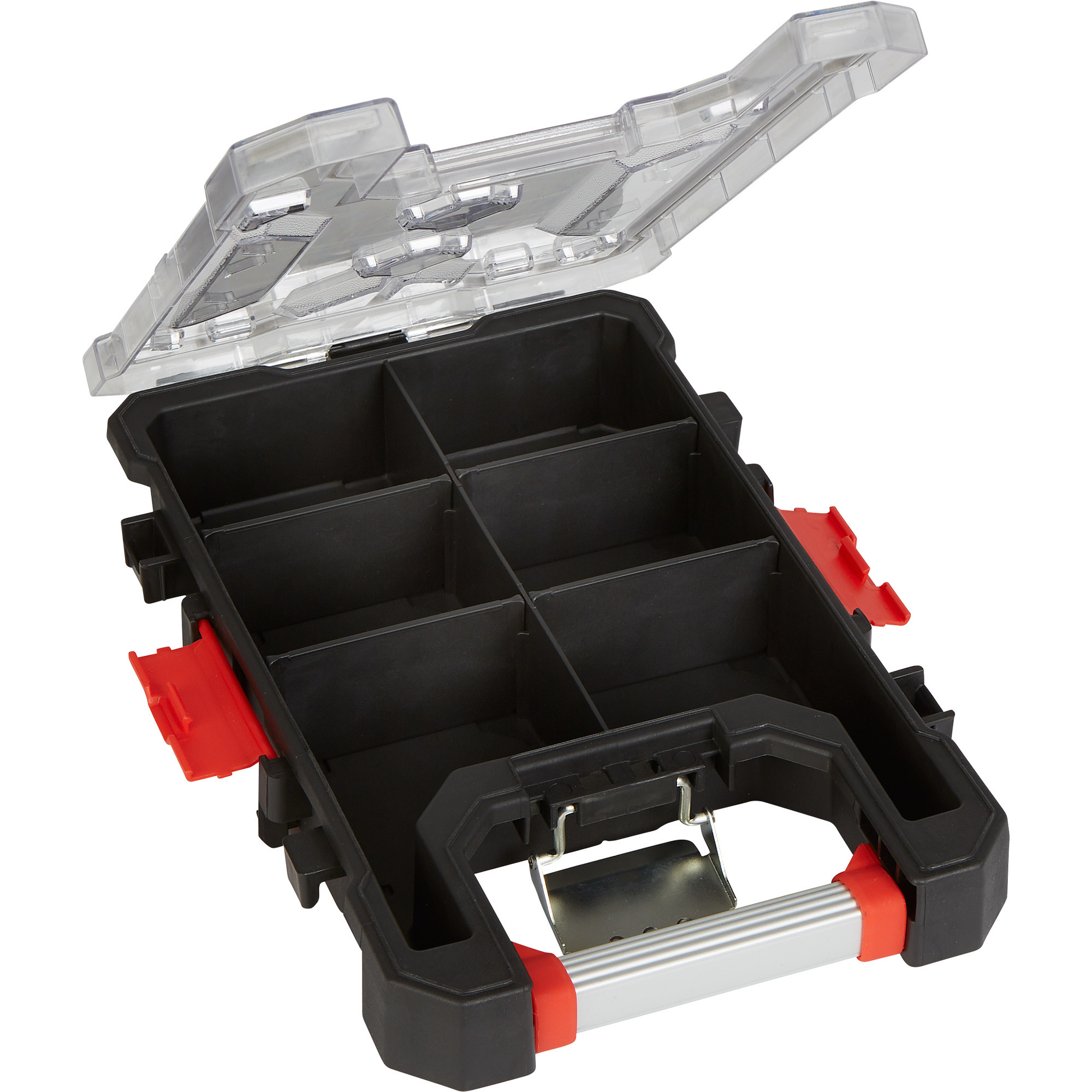 Ironton Portable Storage Case with 6 Compartments, 14-1/4in.W x 9in.D x - Picture 2 of 9