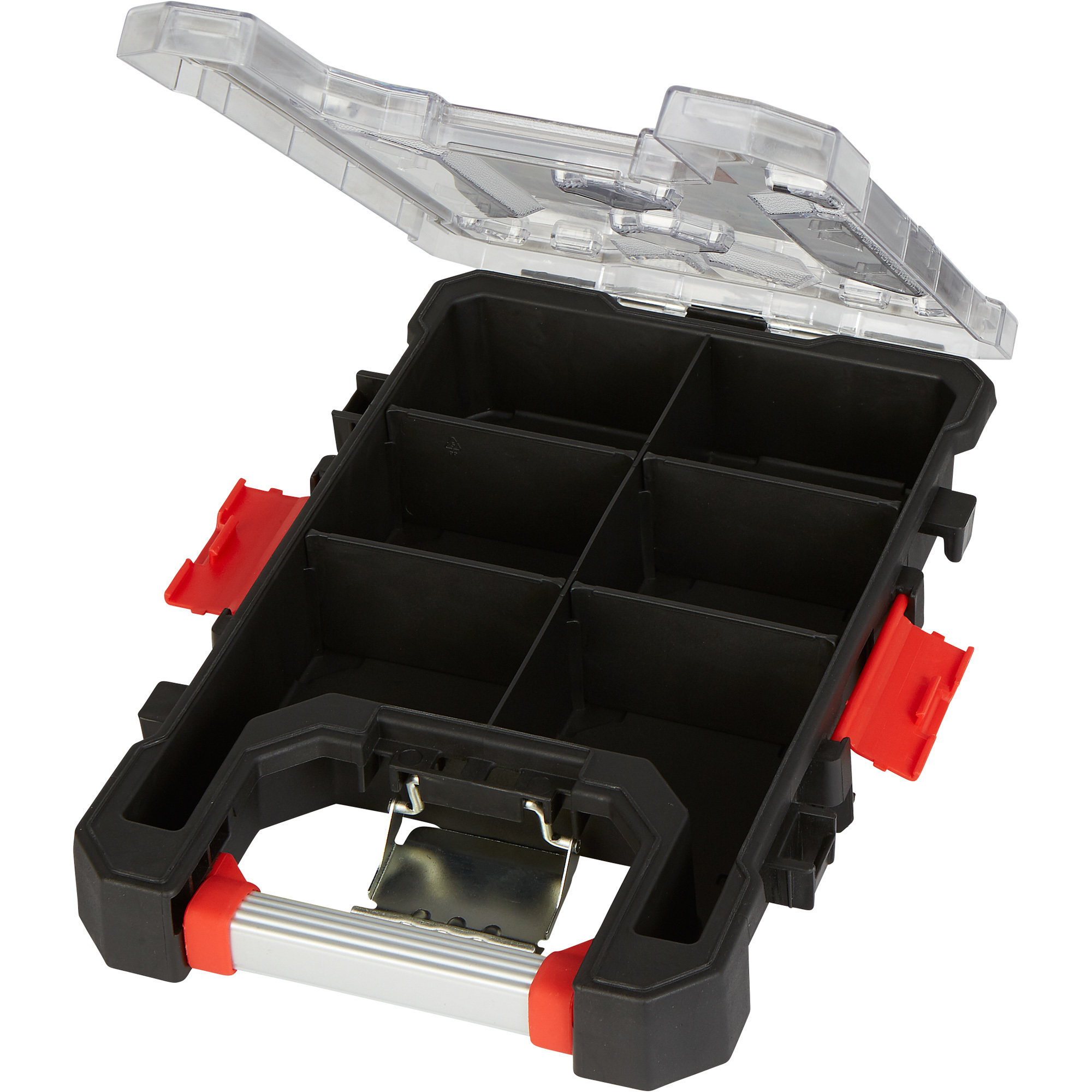 Ironton Portable Storage Case with 6 Compartments, 14-1/4in.W x 9in.D x - Picture 4 of 9