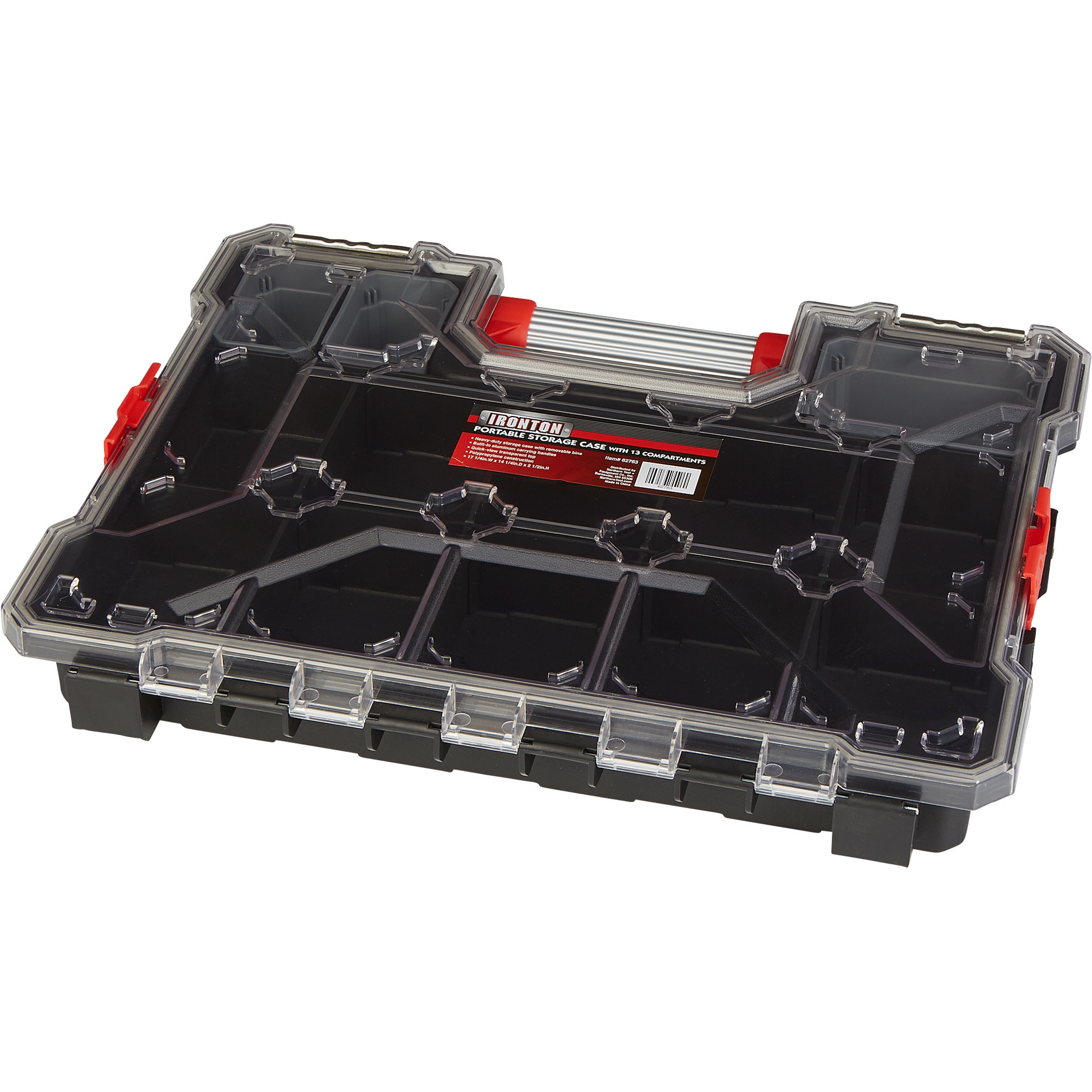 Ironton Portable Storage Case with 13 Compartments, 17 1/4in.W x 14 1/4in.D x 2 - Bild 3 von 11
