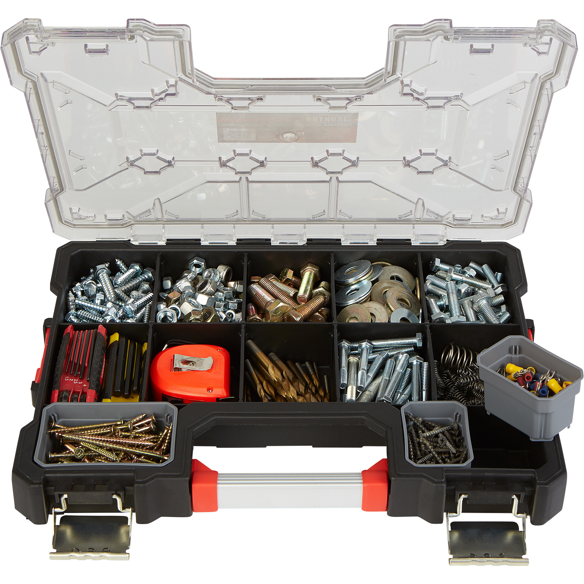 Ironton Portable Storage Case with 13 Compartments, 17 1/4in.W x 14 1/4in.D x 2 - Bild 6 von 11