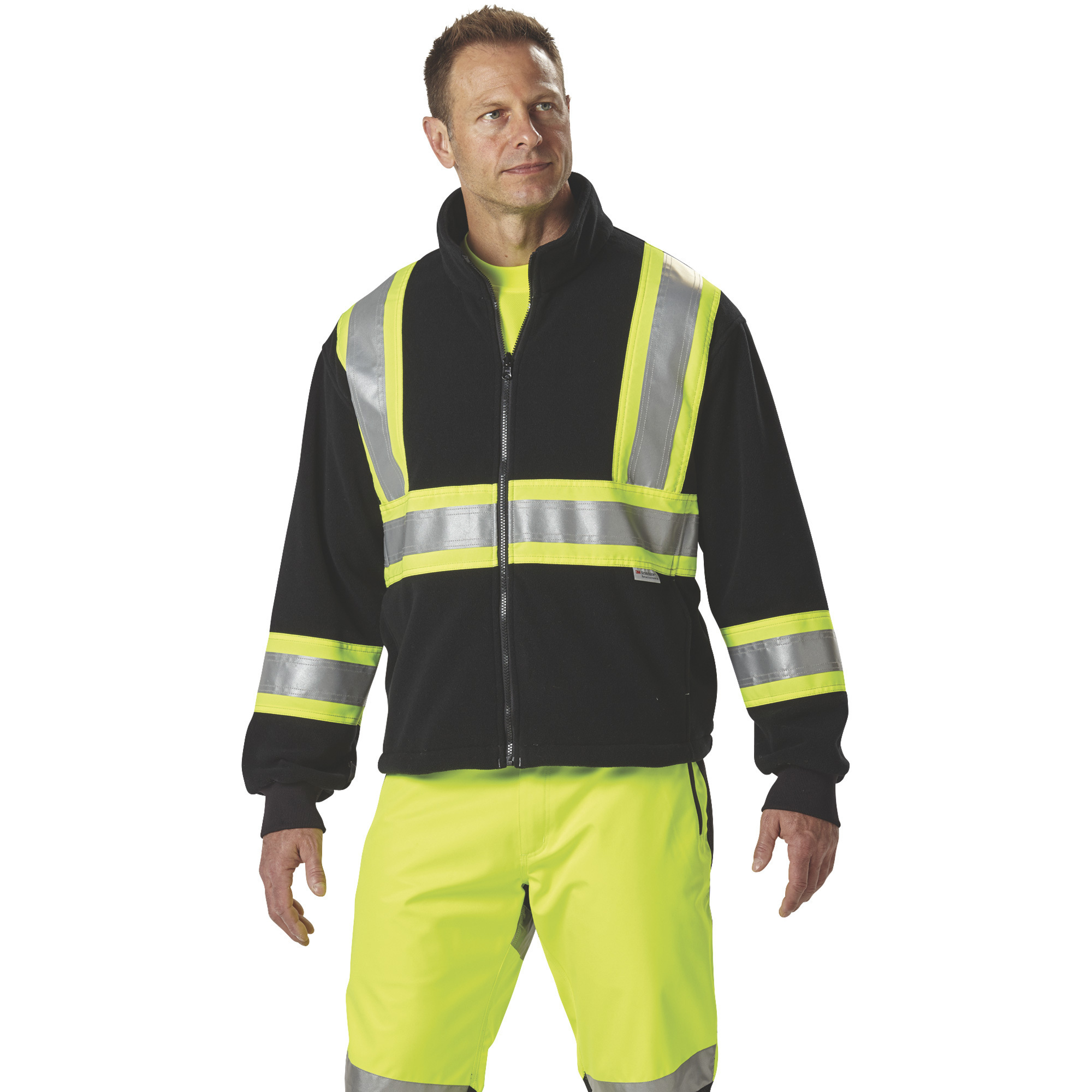 Gravel Gear Men's Class 1 High Visibility 3-in-1 Bomber Jacket, Lime, Medium - Picture 5 of 12