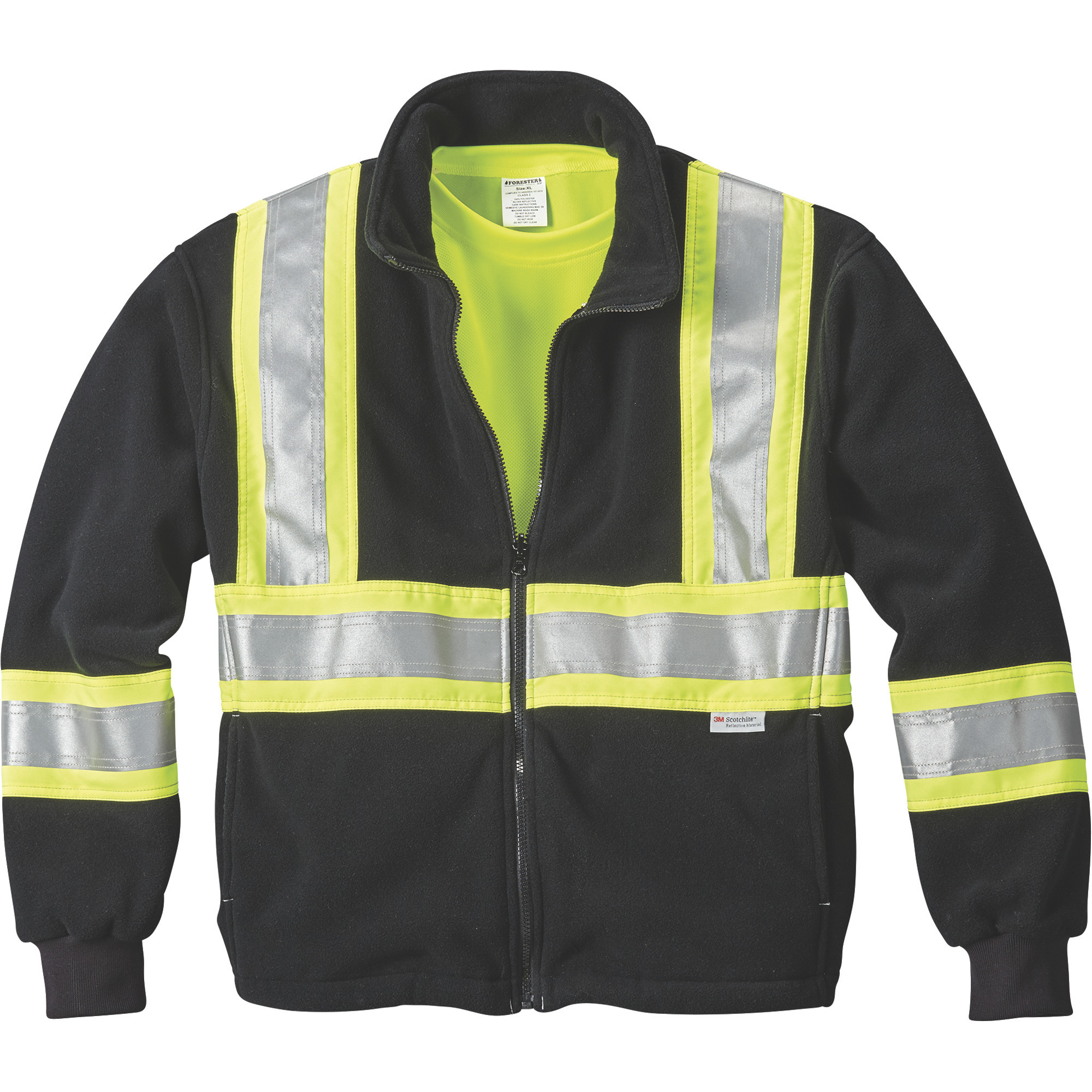 Gravel Gear Men's Class 1 High Visibility 3-in-1 Bomber Jacket, Lime, Medium - Picture 6 of 12