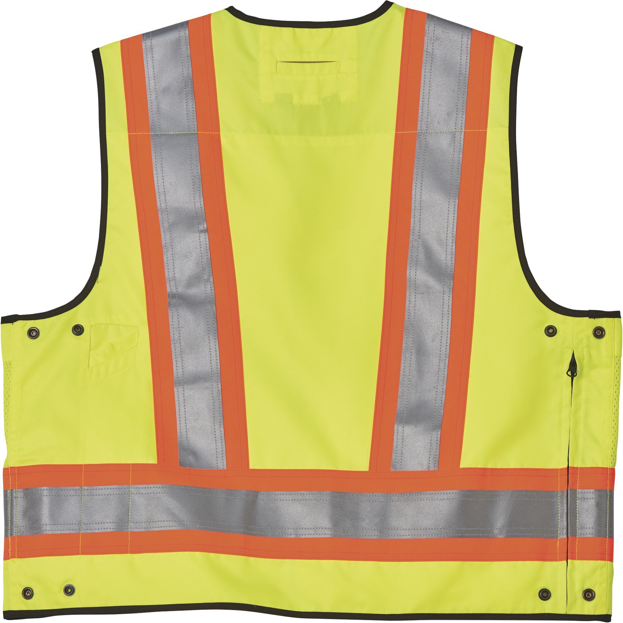 Gravel Gear Men's Class 2 High Visibility Surveyor-Style Safety Vest, Lime, - Picture 2 of 11