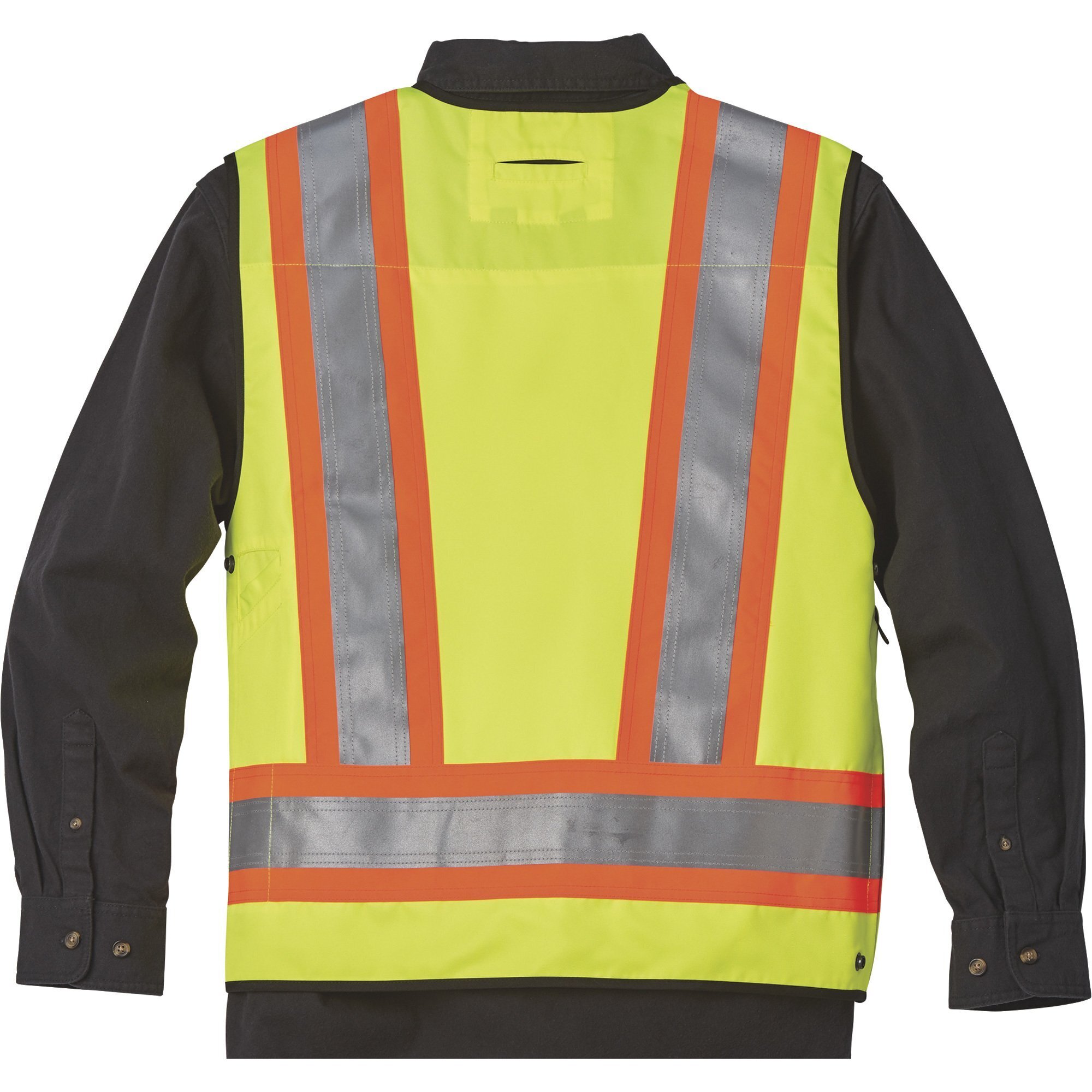 Gravel Gear Men's Class 2 High Visibility Surveyor-Style Safety Vest, Lime, - Picture 10 of 11