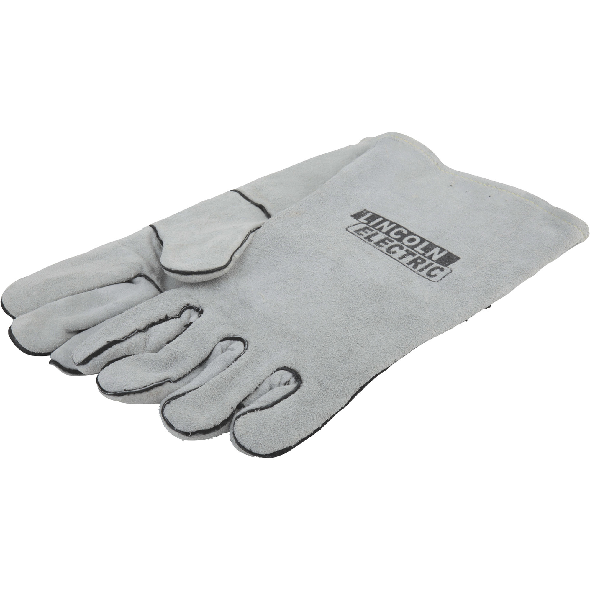 Lincoln Electric stoffgefütterte Leder Schweißerhandschuhe, grau, Einheitsgröße, - Bild 2 von 9