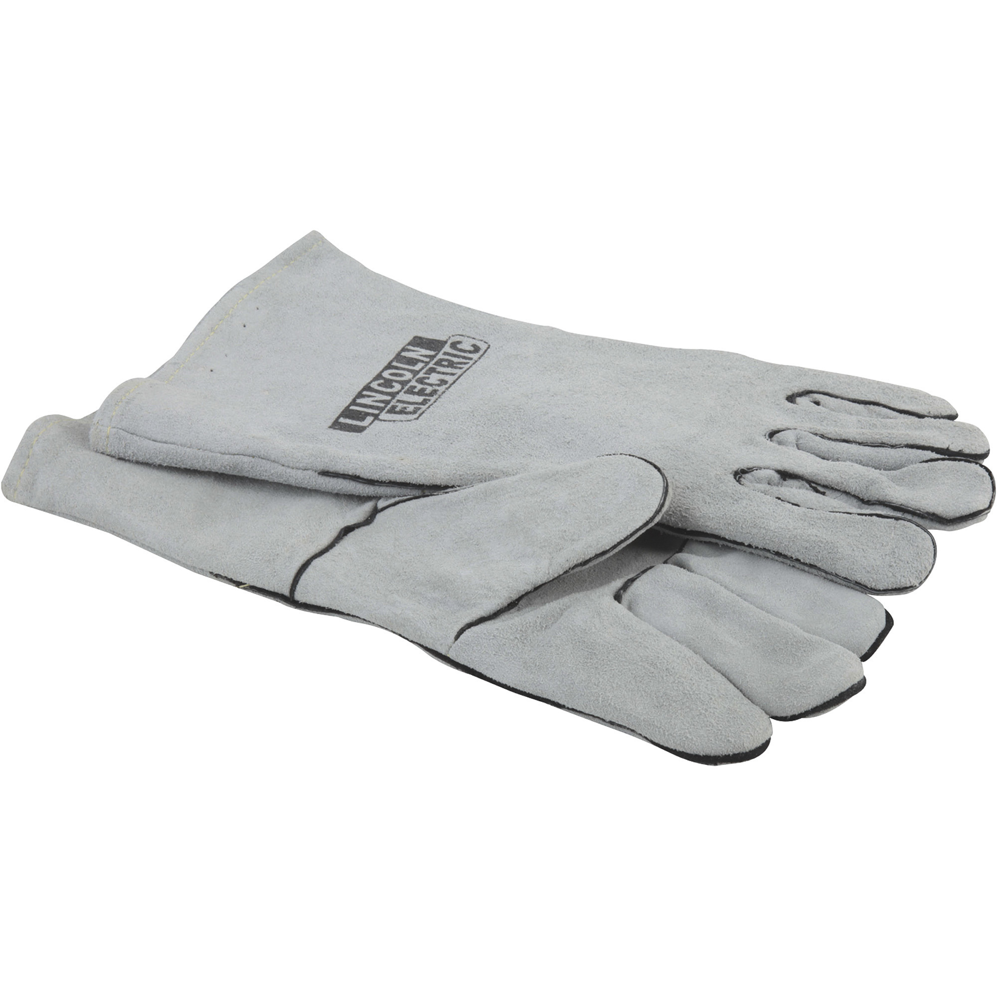 Lincoln Electric stoffgefütterte Leder Schweißerhandschuhe, grau, Einheitsgröße, - Bild 3 von 9