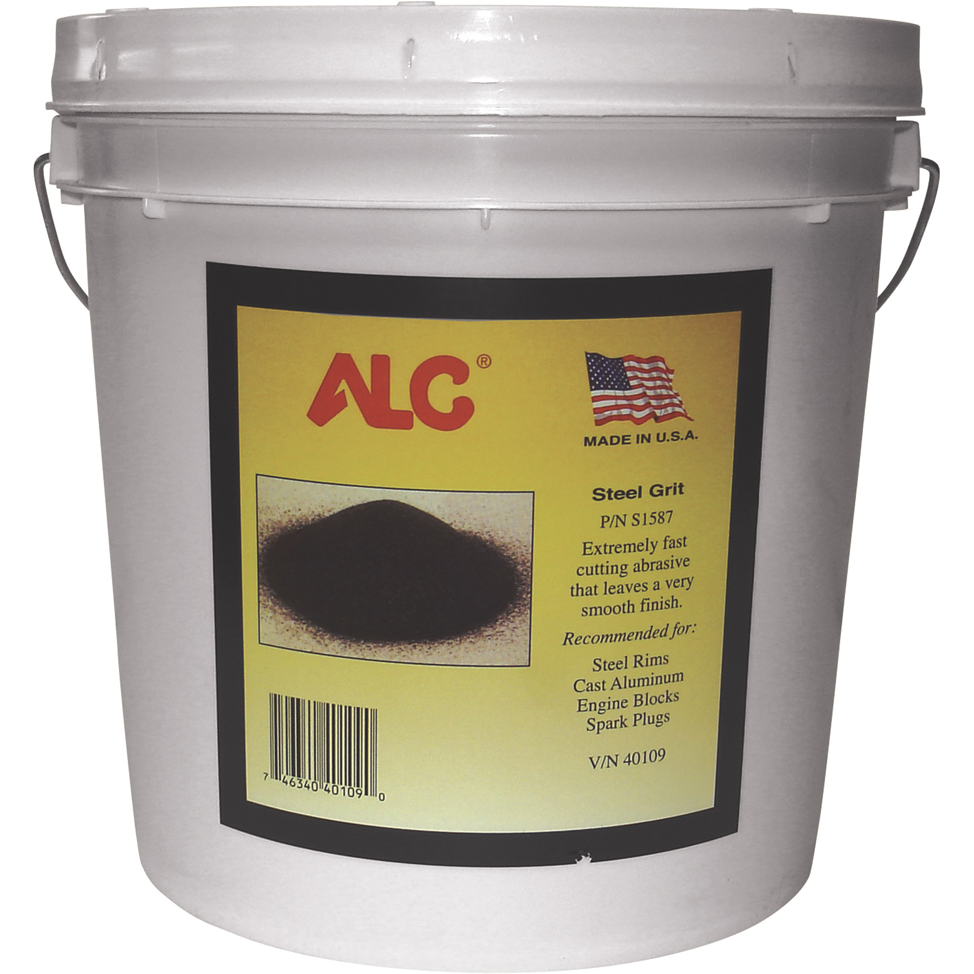 ALC Steel Grit Abrasive Blast Media, 25 Lbs., Model# 40109