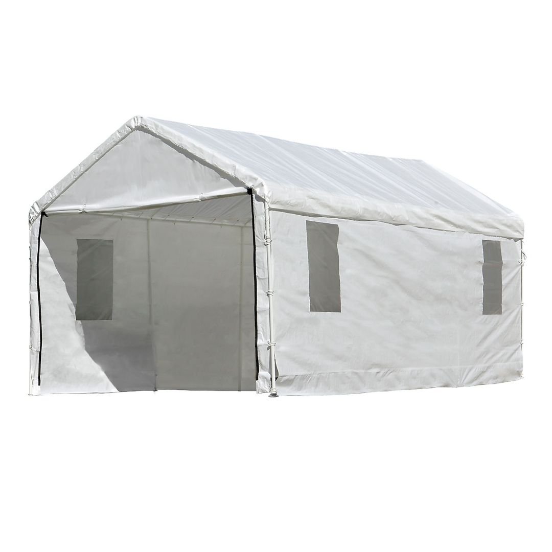 ShelterLogic MaxAP, Enclosure Kit with windows for the MaxAP Canopy 10, Fits Canopy Length 20 ft, Fits Canopy Width 10 ft, Material Polyethylene,